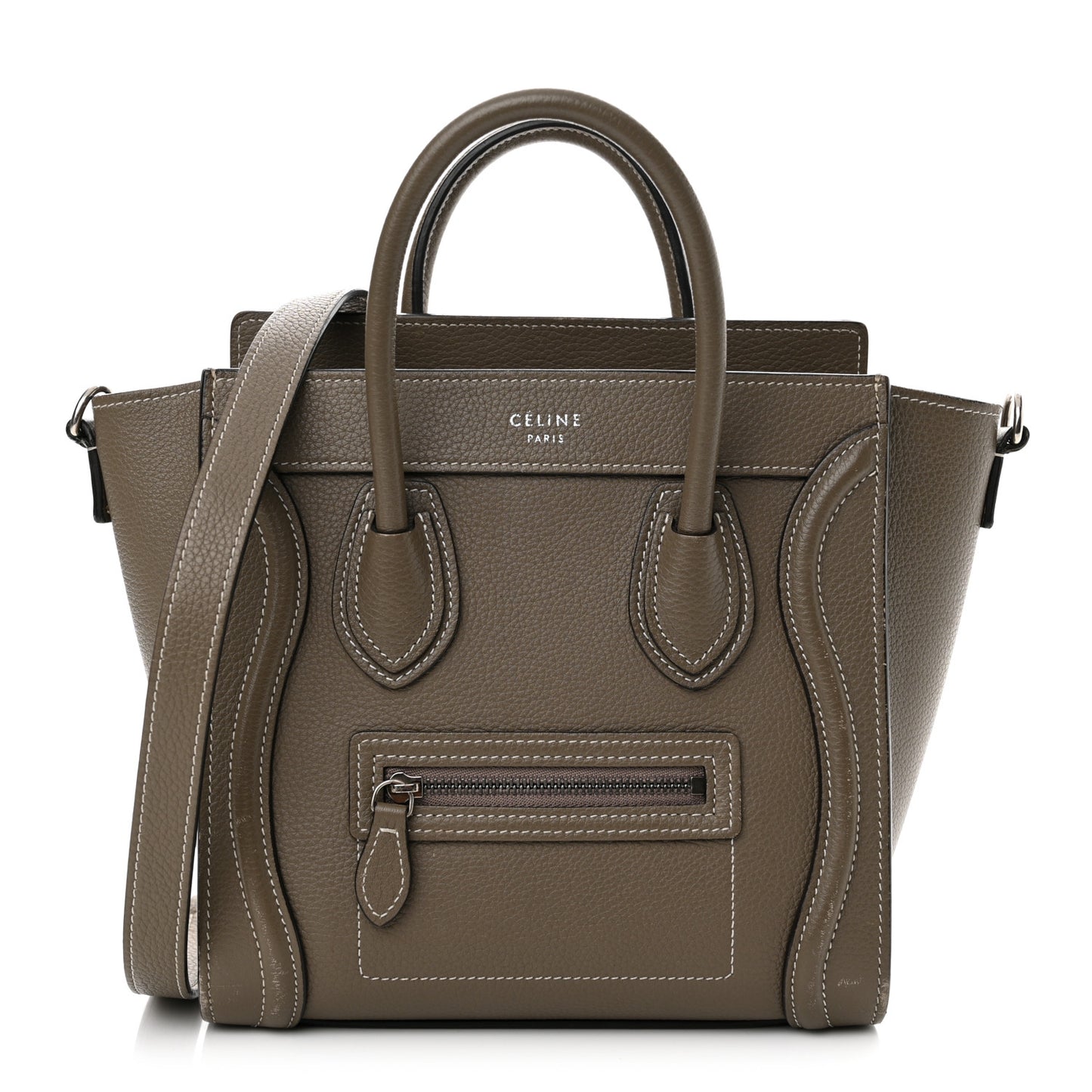 Drummed Calfskin Nano Luggage Souris