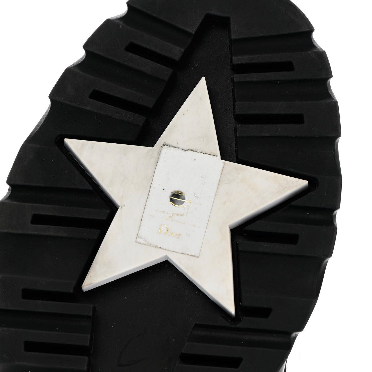 Brushed Calfskin Shearling Dior Code Lug Sole 15mm Loafers 36.5 Black Natural