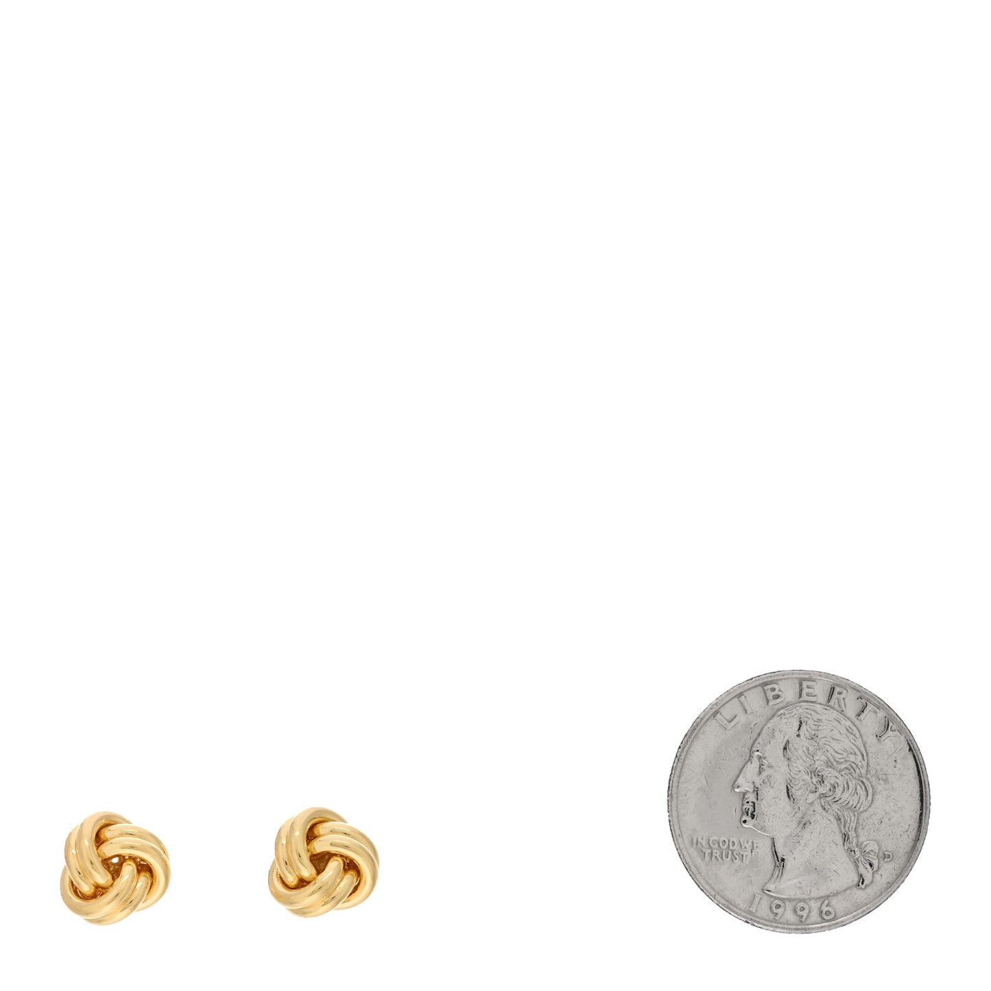 18K Yellow Gold Love Knot Earrings