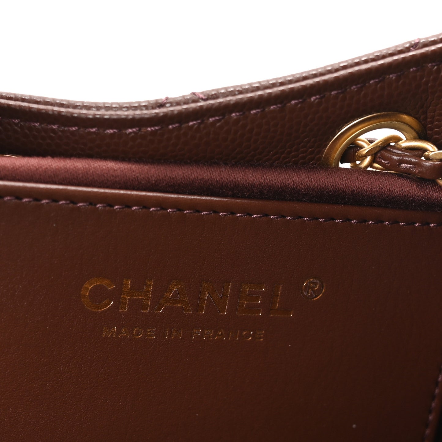 Caviar Quilted Small Chanel 25 Handbag Dark Brown