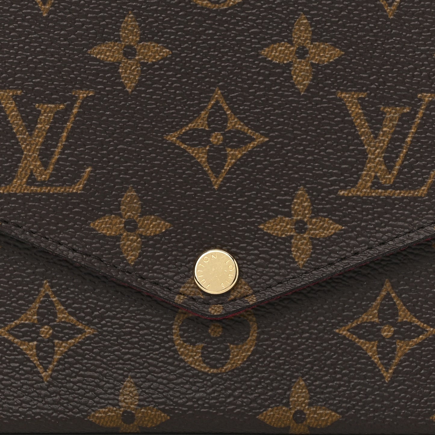 Monogram Pochette Felicie Chain Wallet Fuchsia