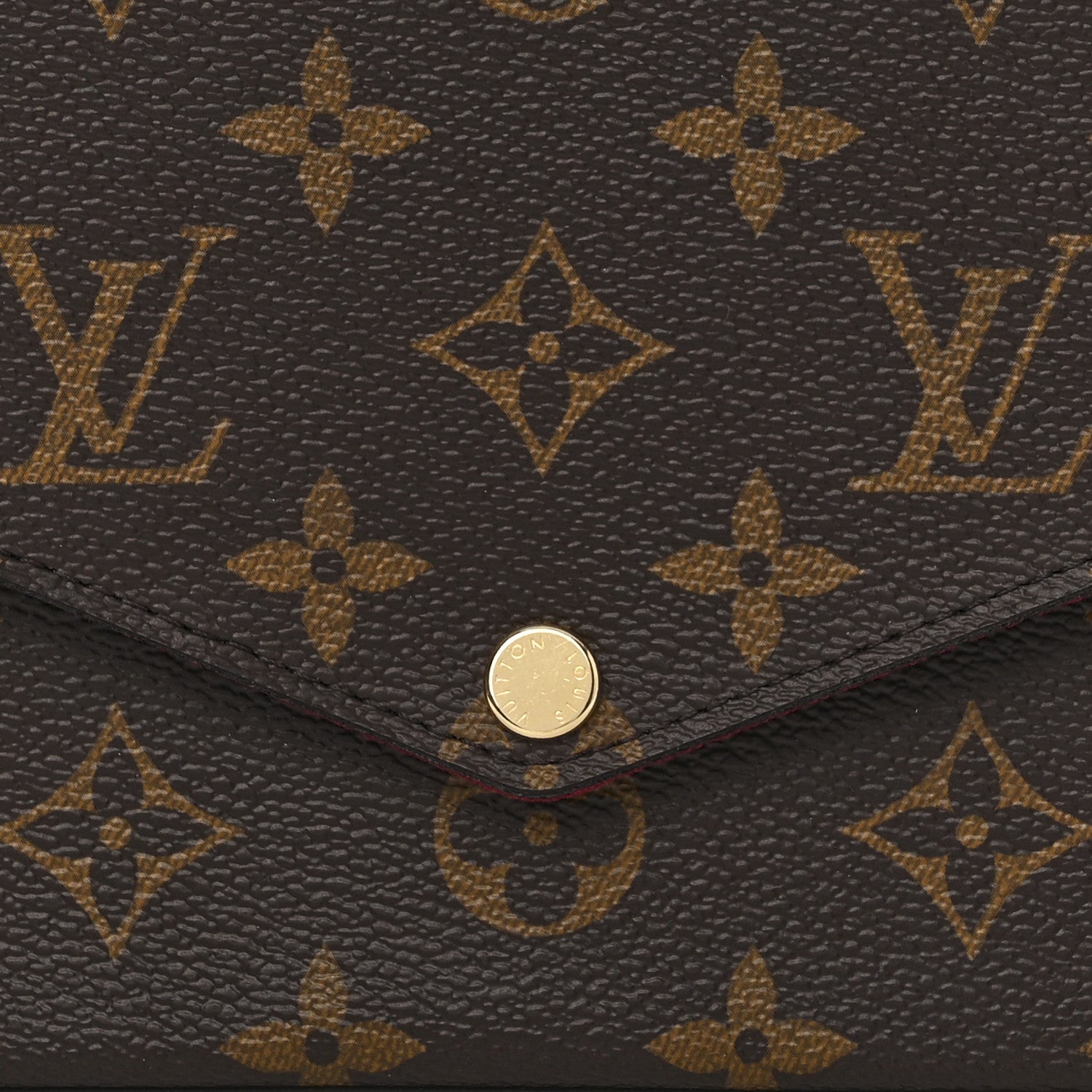 Louis Vuitton Monogram Pochette Felicie Chain Wallet Fuchsia 9 of 12