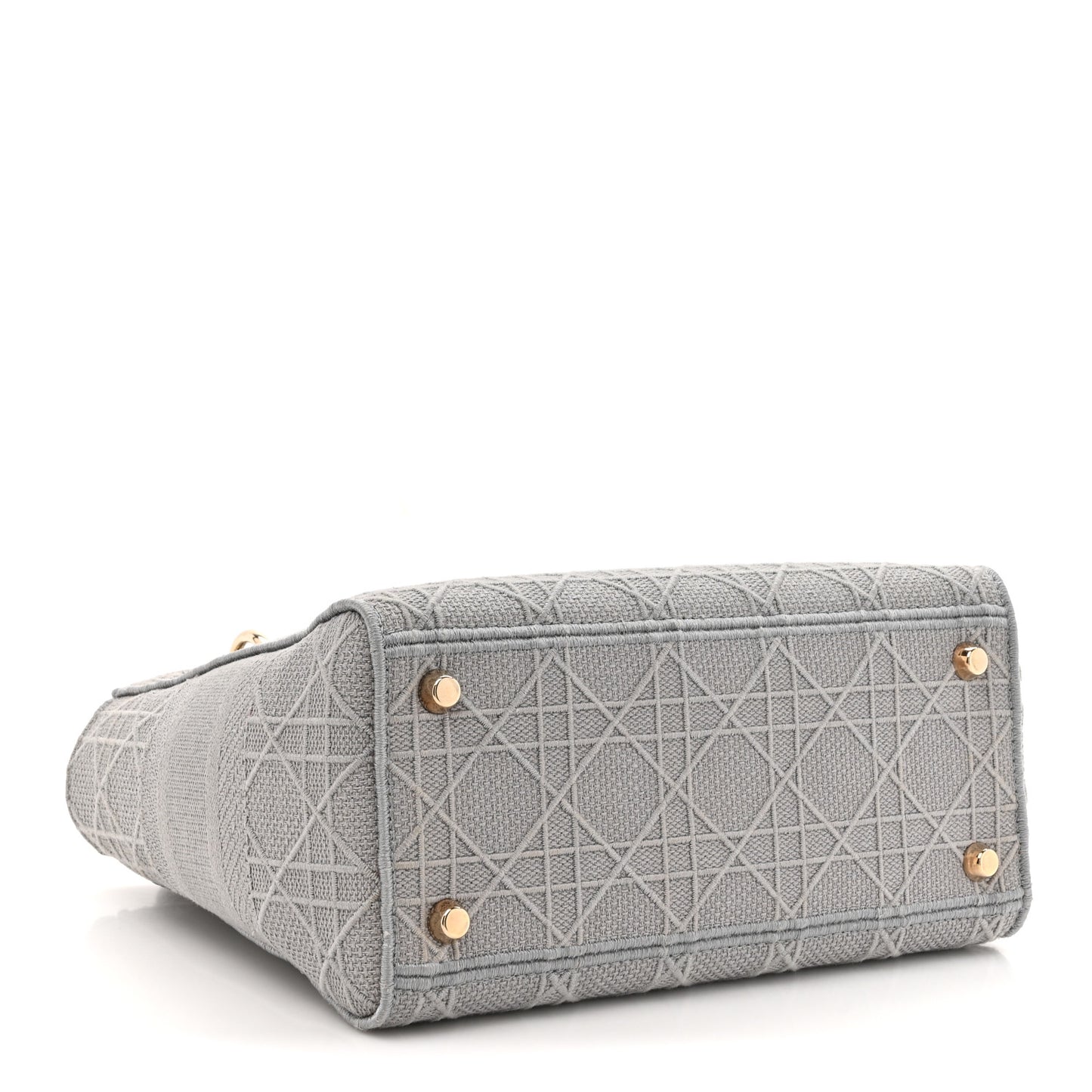 Canvas Embroidered Cannage Medium Lady D-Lite Gray