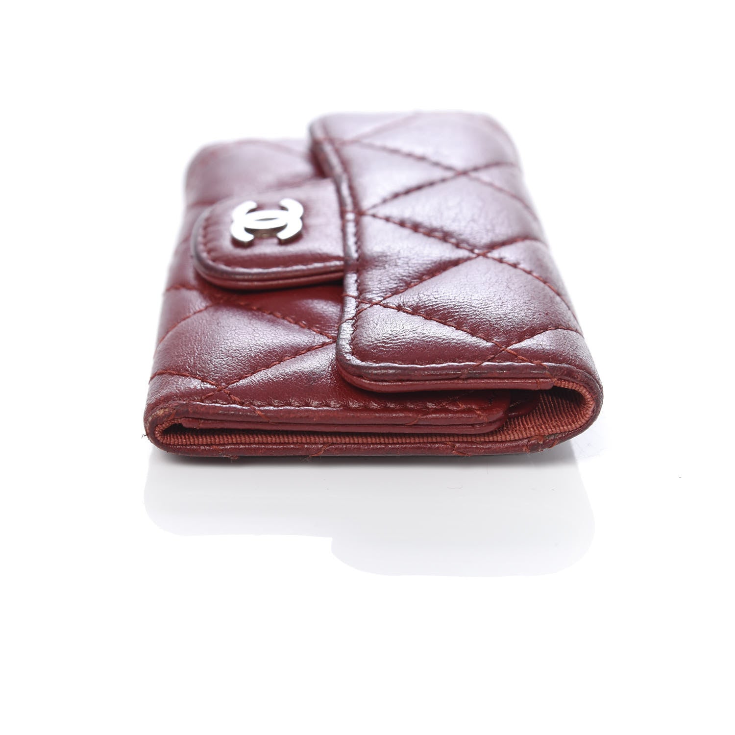 Chanel Lambskin Quilted 6 Key Holder Red 12 of 12