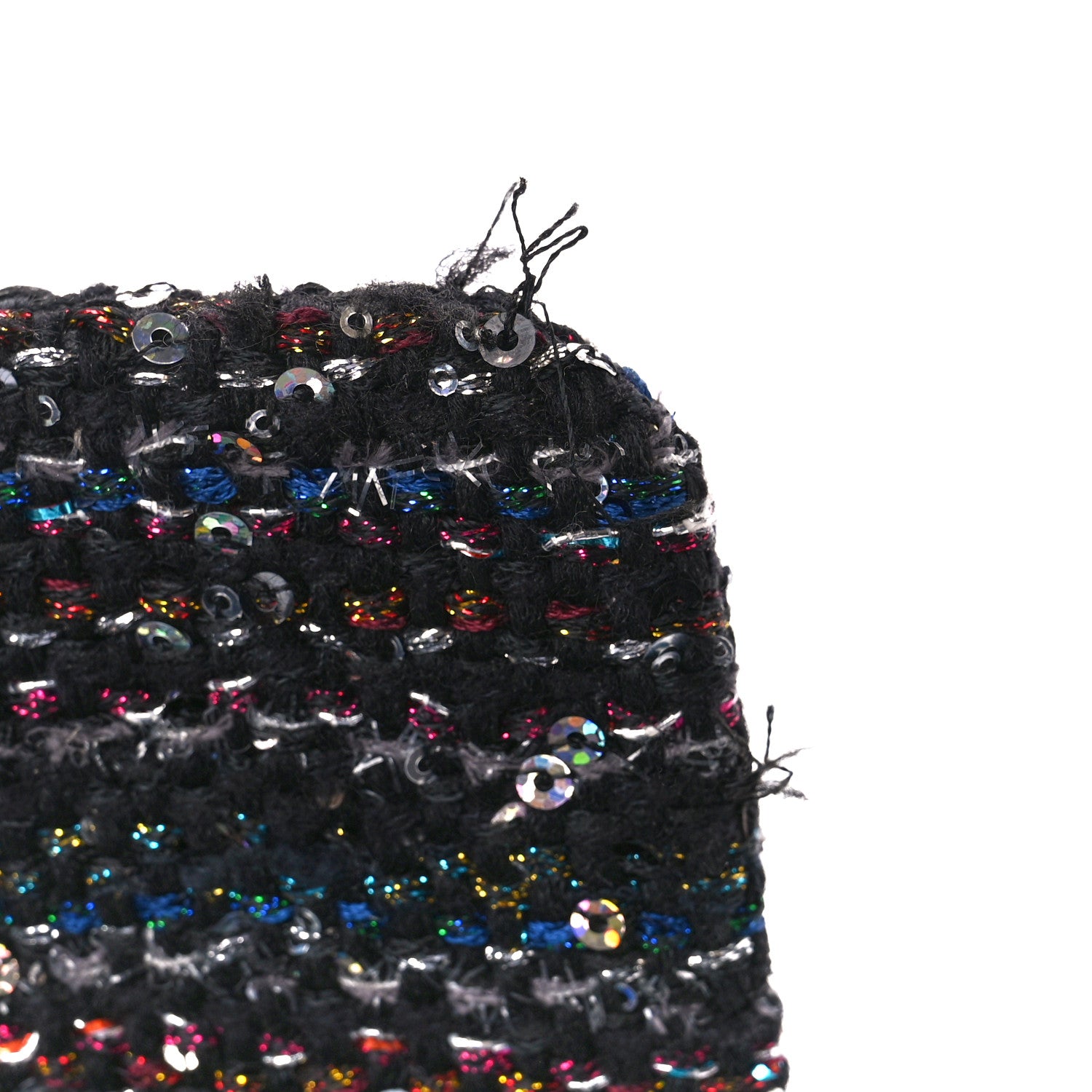 Chanel Tweed Sequin Mini Coco Handle Flap Black 12 of 13