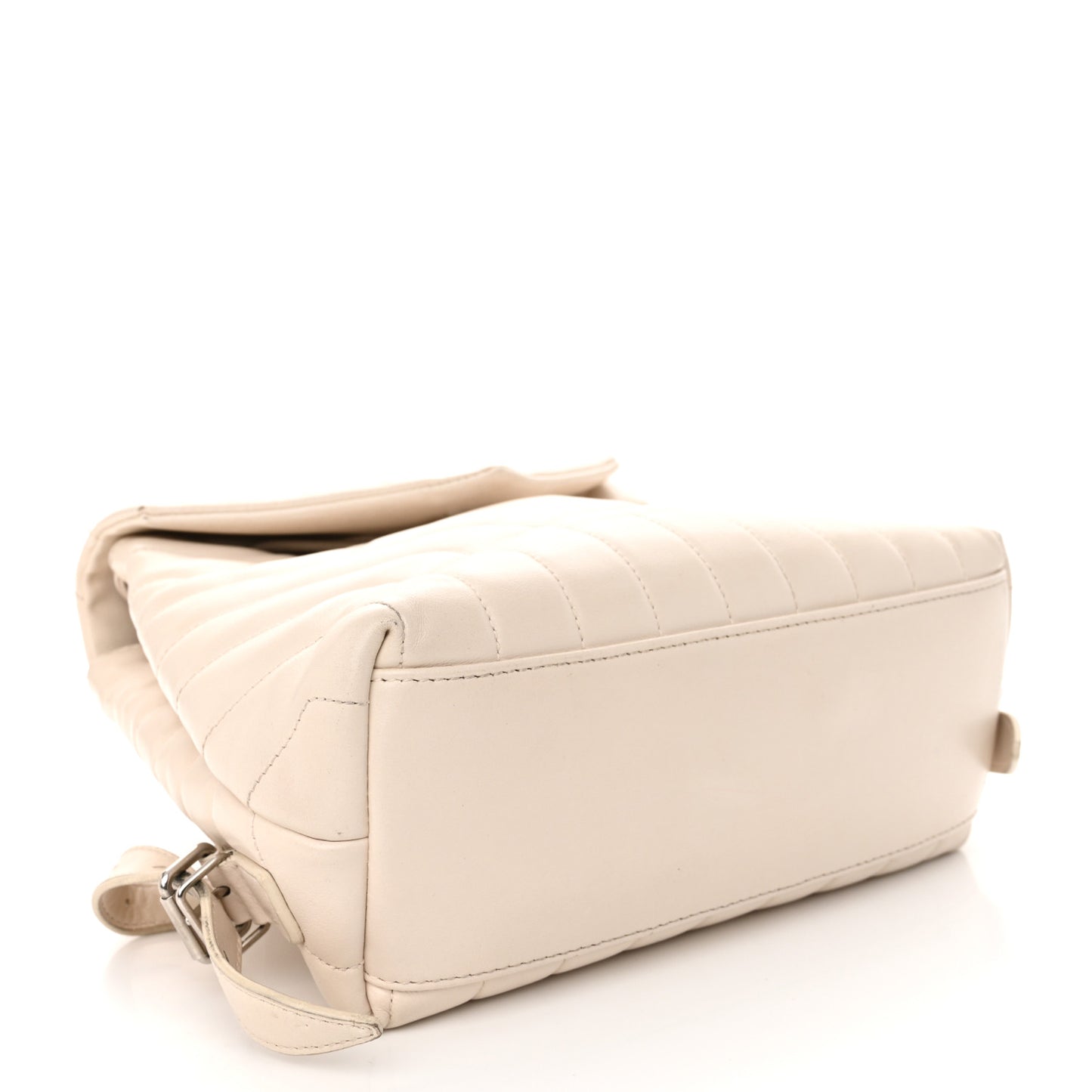 Calfskin Y Quilted Monogram Small Loulou Backpack Cream Souffle