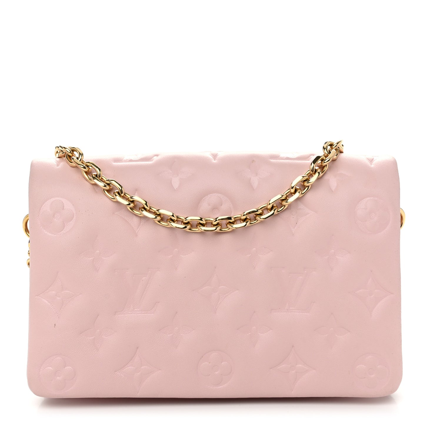 Lambskin Embossed Monogram Pochette Coussin Rose