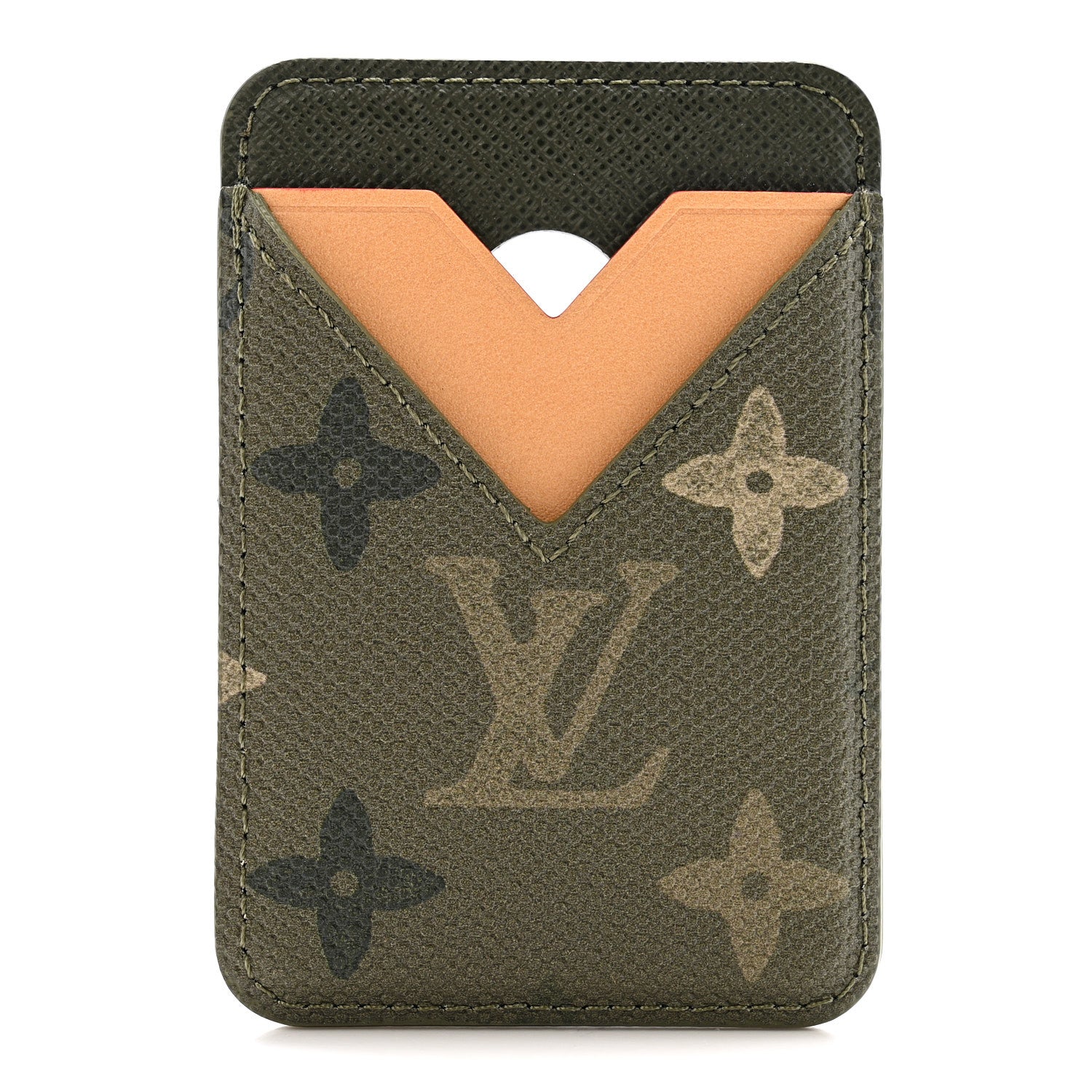 Louis Vuitton Monogram Heritage Magnetic Card Holder Khaki 1877381