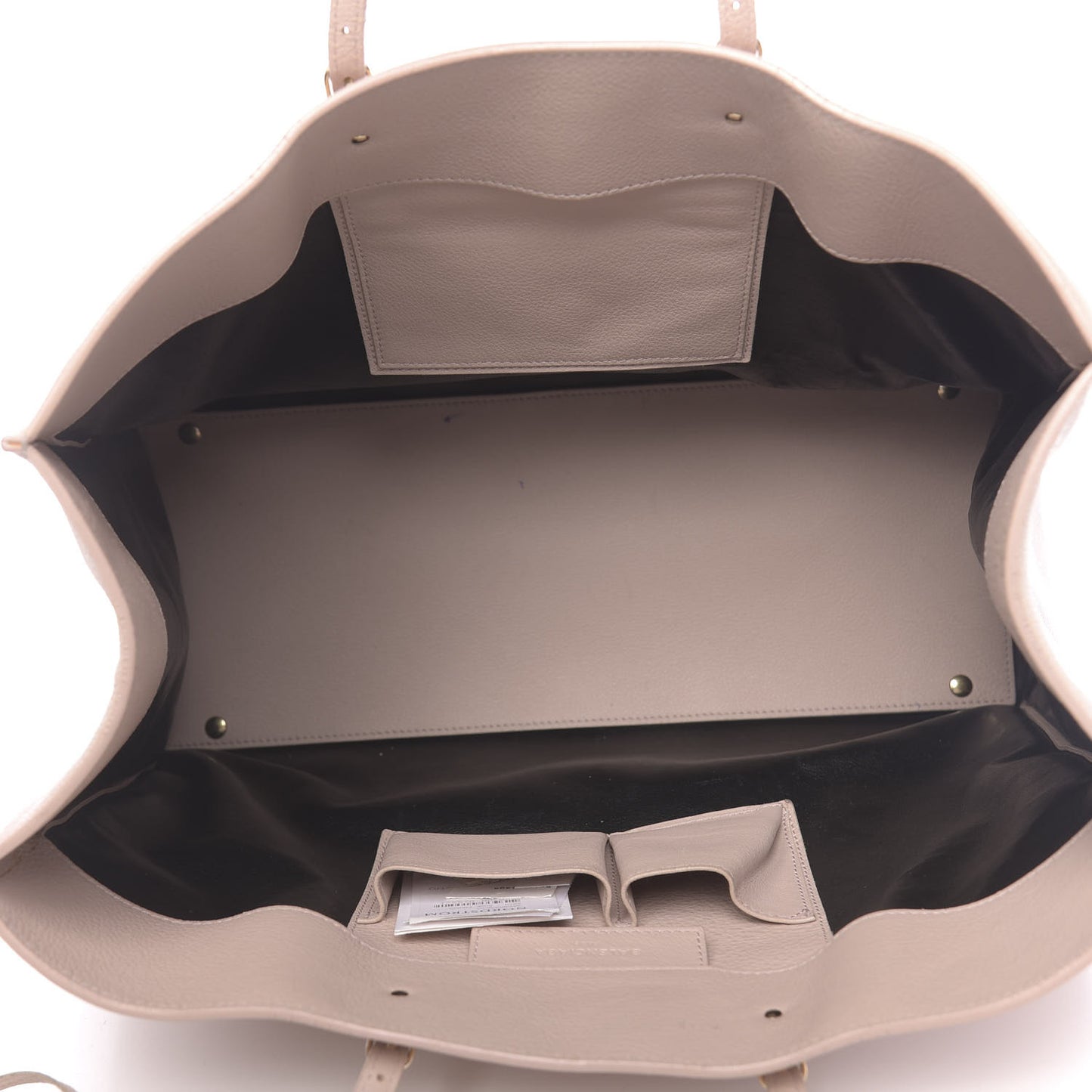 Grained Calfskin Gold Metallic Edge Hardware Papier A4 Tote Rose Poudre