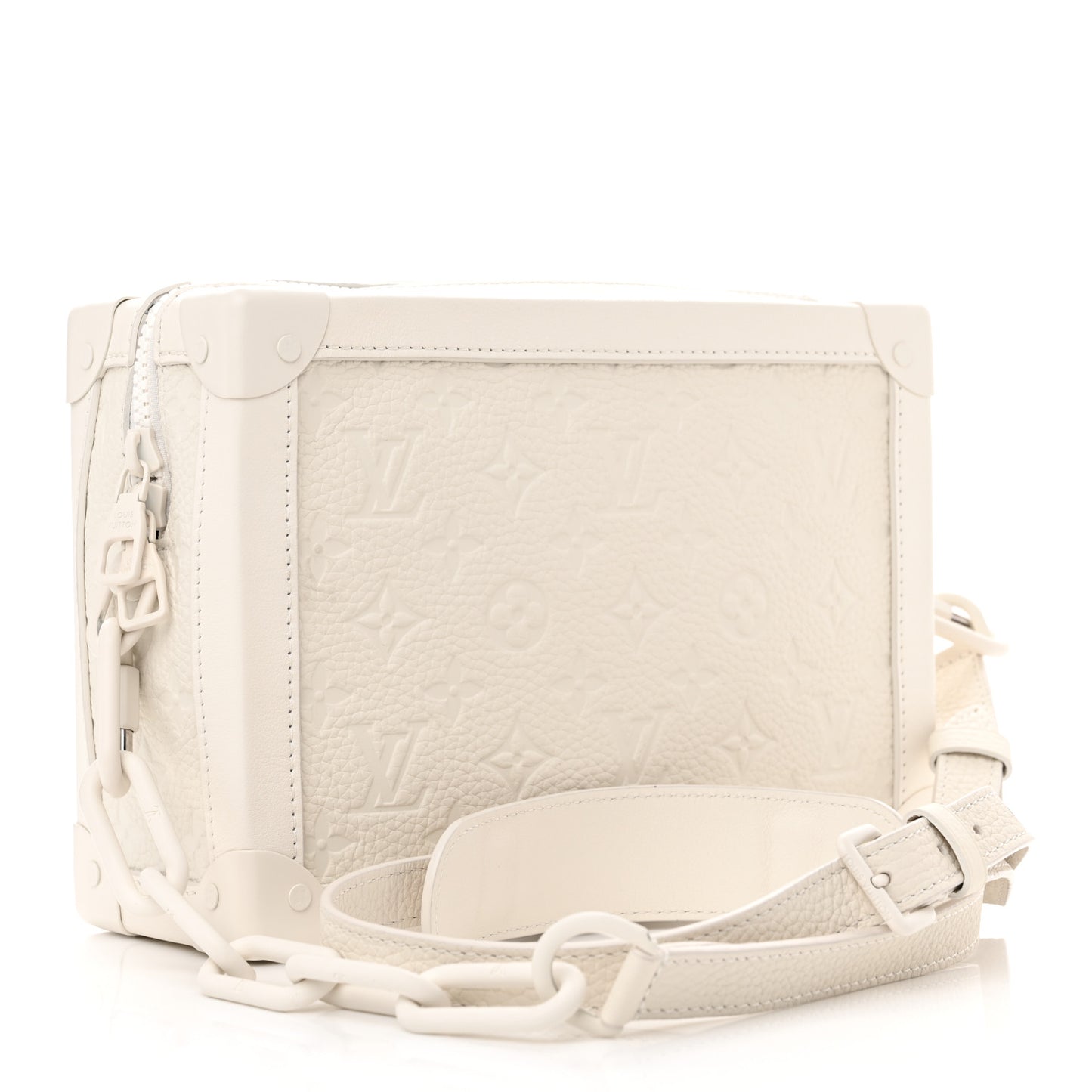 Taurillon Monogram Solar Ray Soft Trunk Powder White