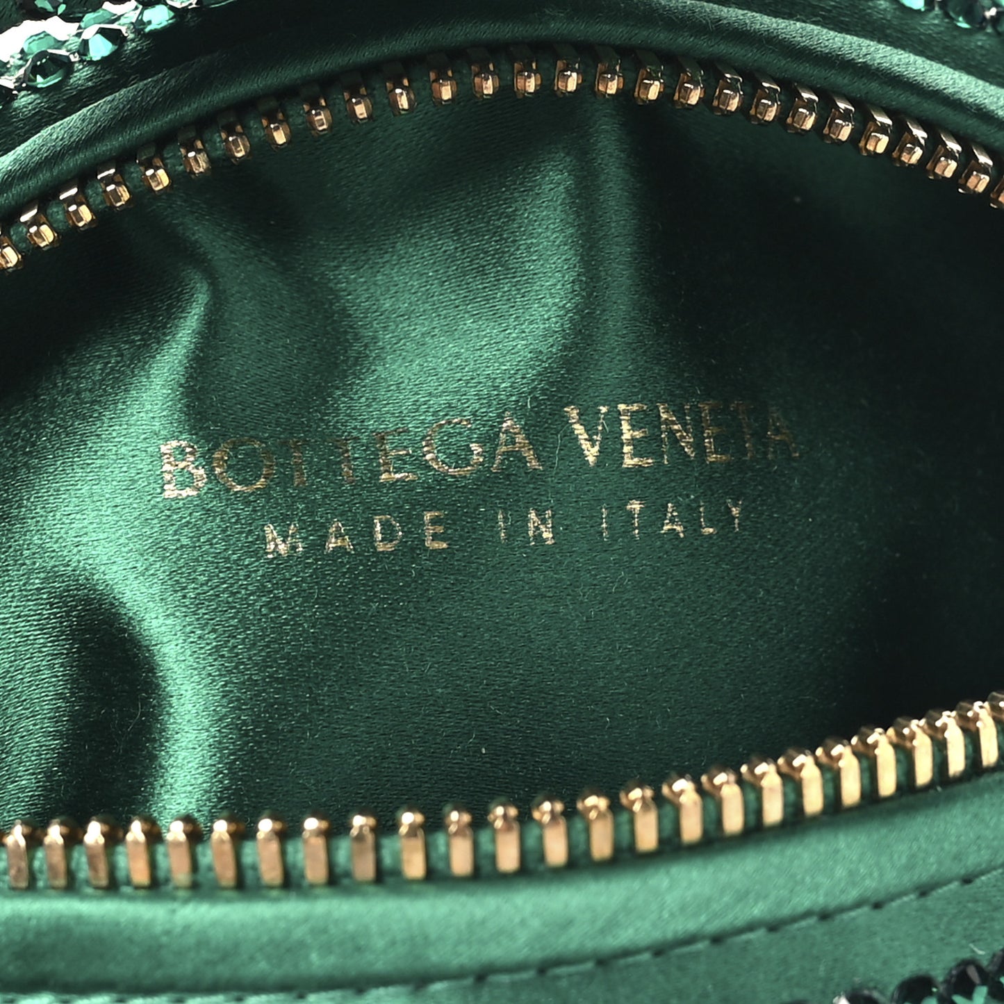 Crystal Embellished Satin Mini Hotfix Jodie Emerald