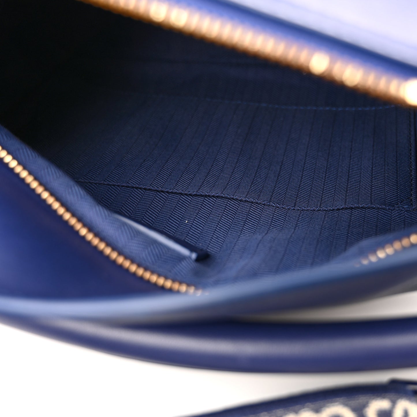 Satin Calfskin Monochrome Small Puzzle Edge Bag Navy