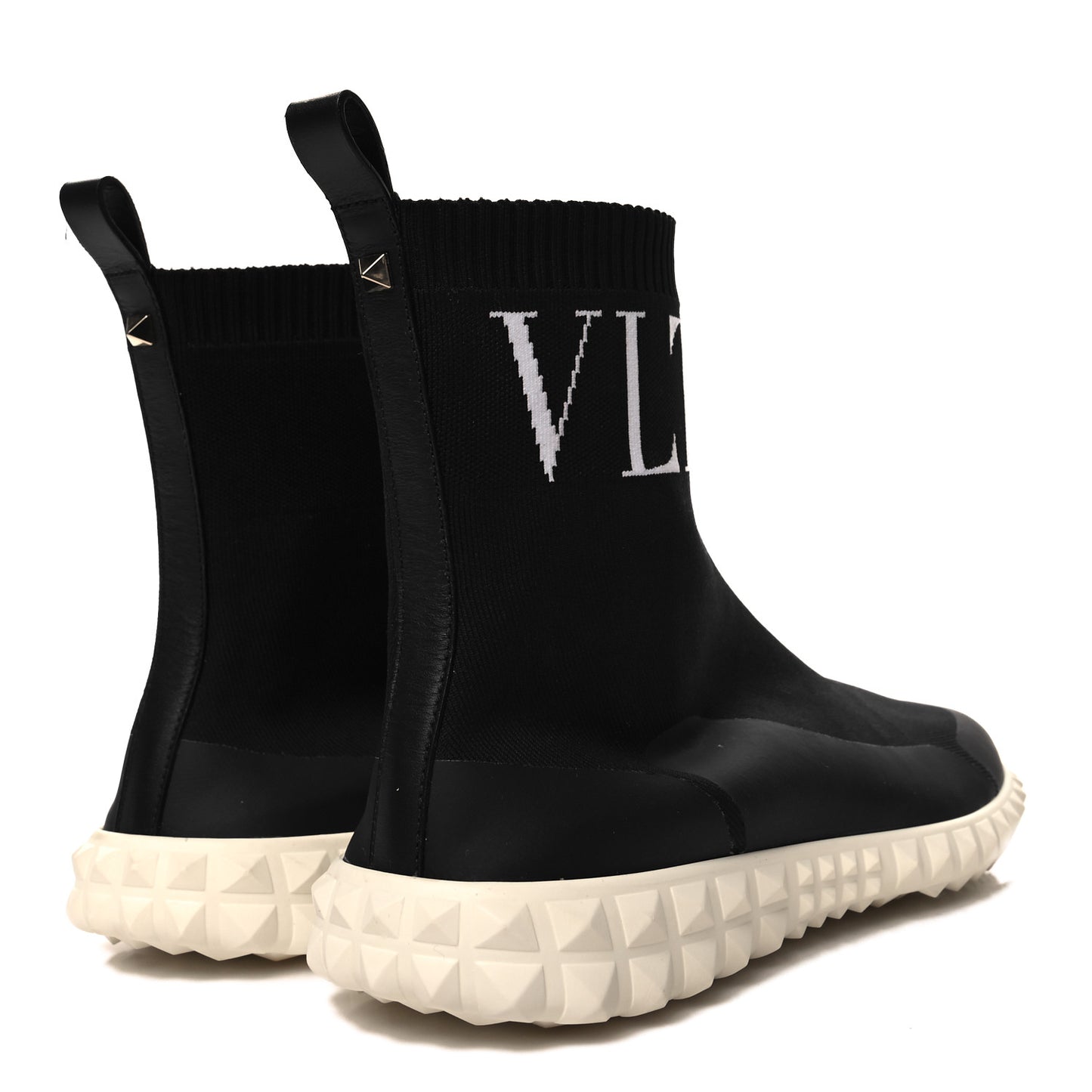 Stretch Knit VLTN Sock Sneakers 39.5 Black