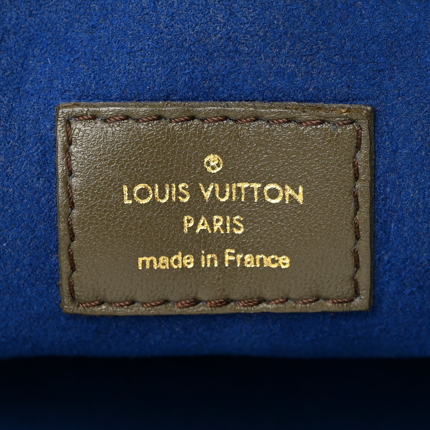 Lambskin Embossed Monogram Coussin MM Khaki