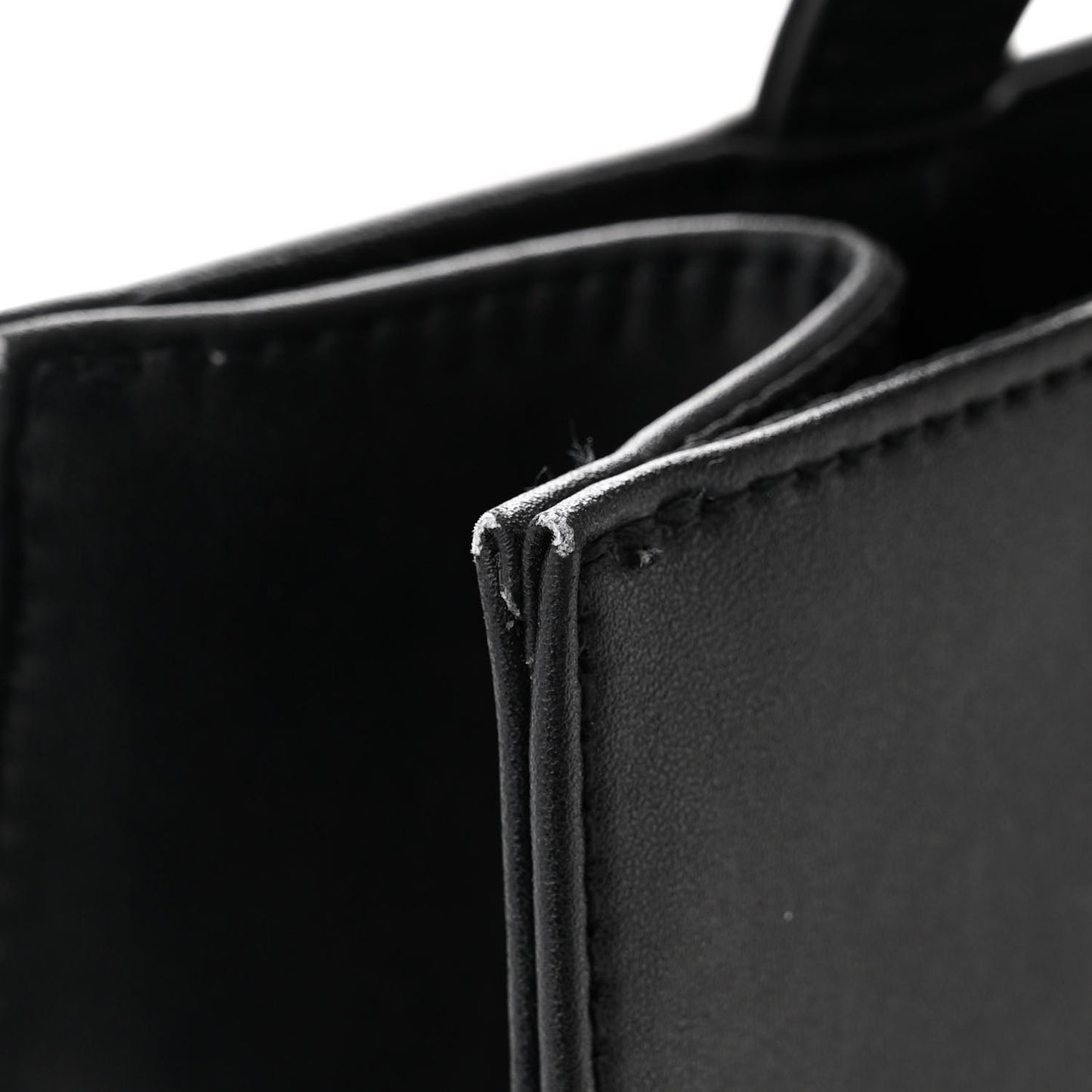 Vegan Leather Medium Shopping Bag Black