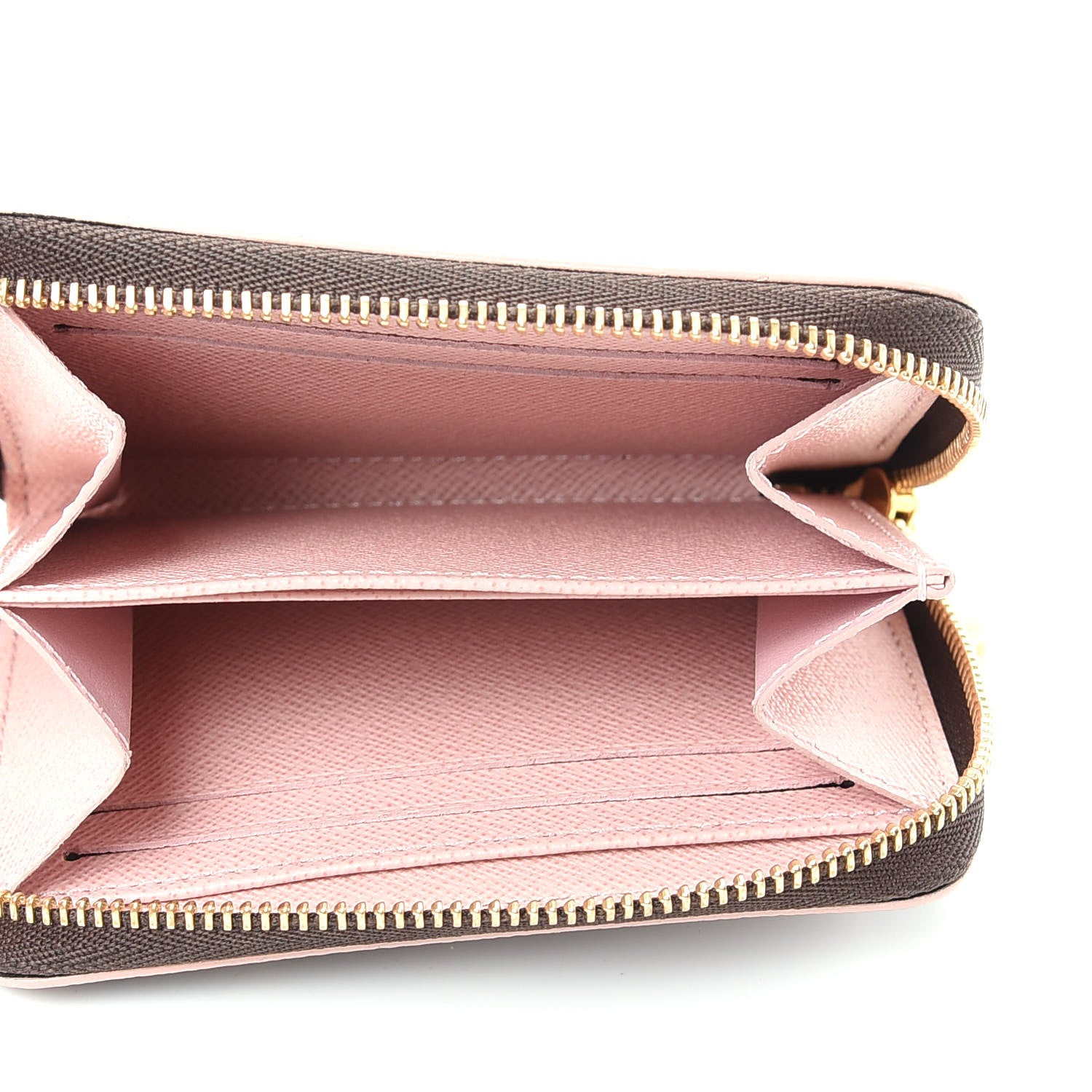 Louis Vuitton Damier Ebene Studded Zippy Coin Purse Rose Ballerine 5 of 8