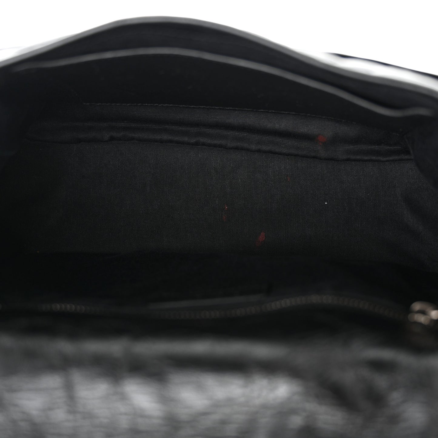 Crinkled Calfskin Matelasse Monogram Medium Niki Chain Satchel Black