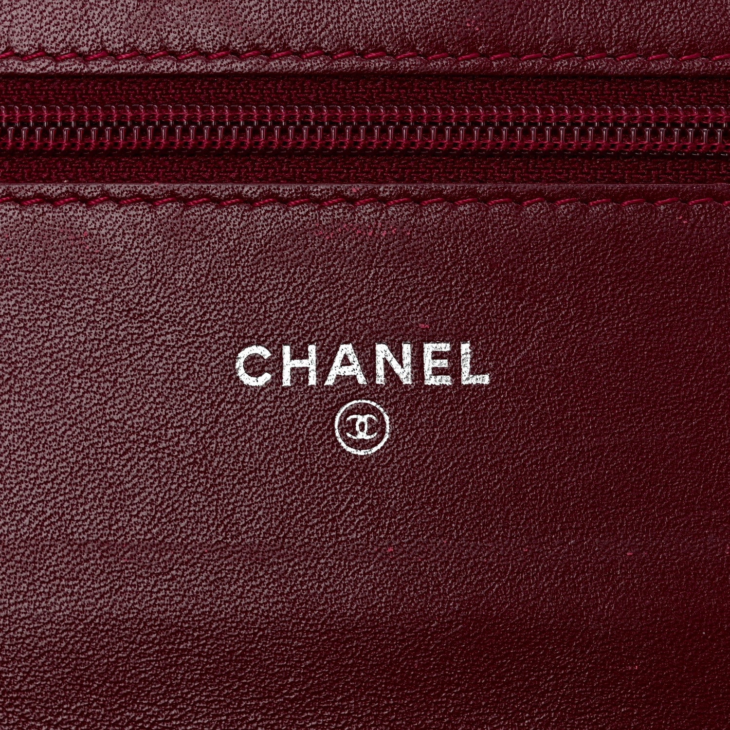 Chanel Patent Quilted Brilliant Wallet On Chain WOC Dark Burgundy 6 of 12