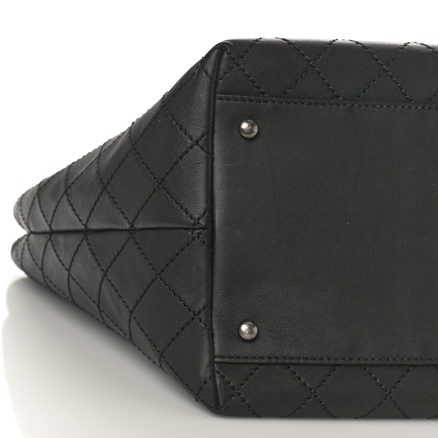 Chanel Calfskin Stitched Medium Shopping Tote Black 8 of 9