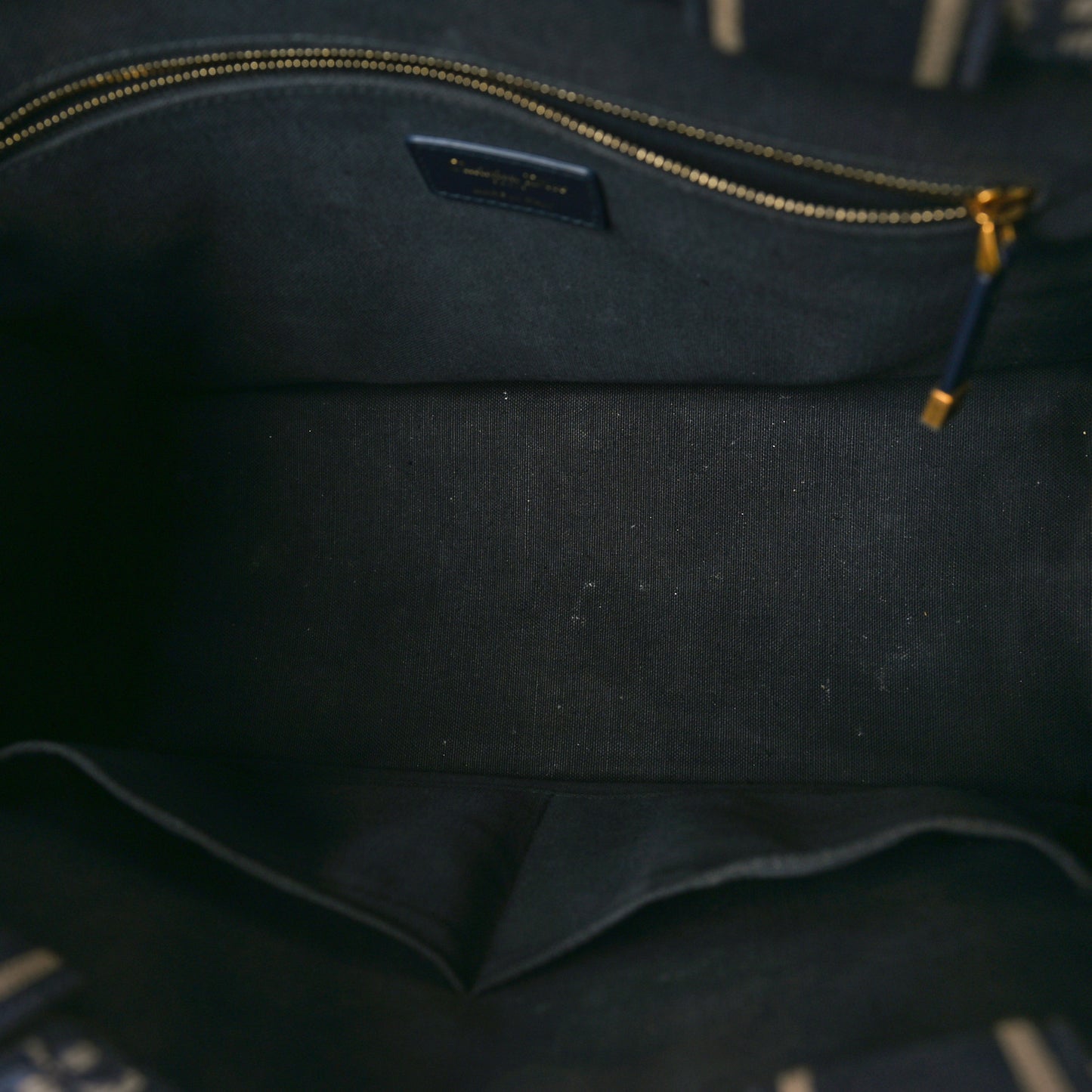 Oblique Calfskin Medium Book Tote With Strap Blue Multicolor