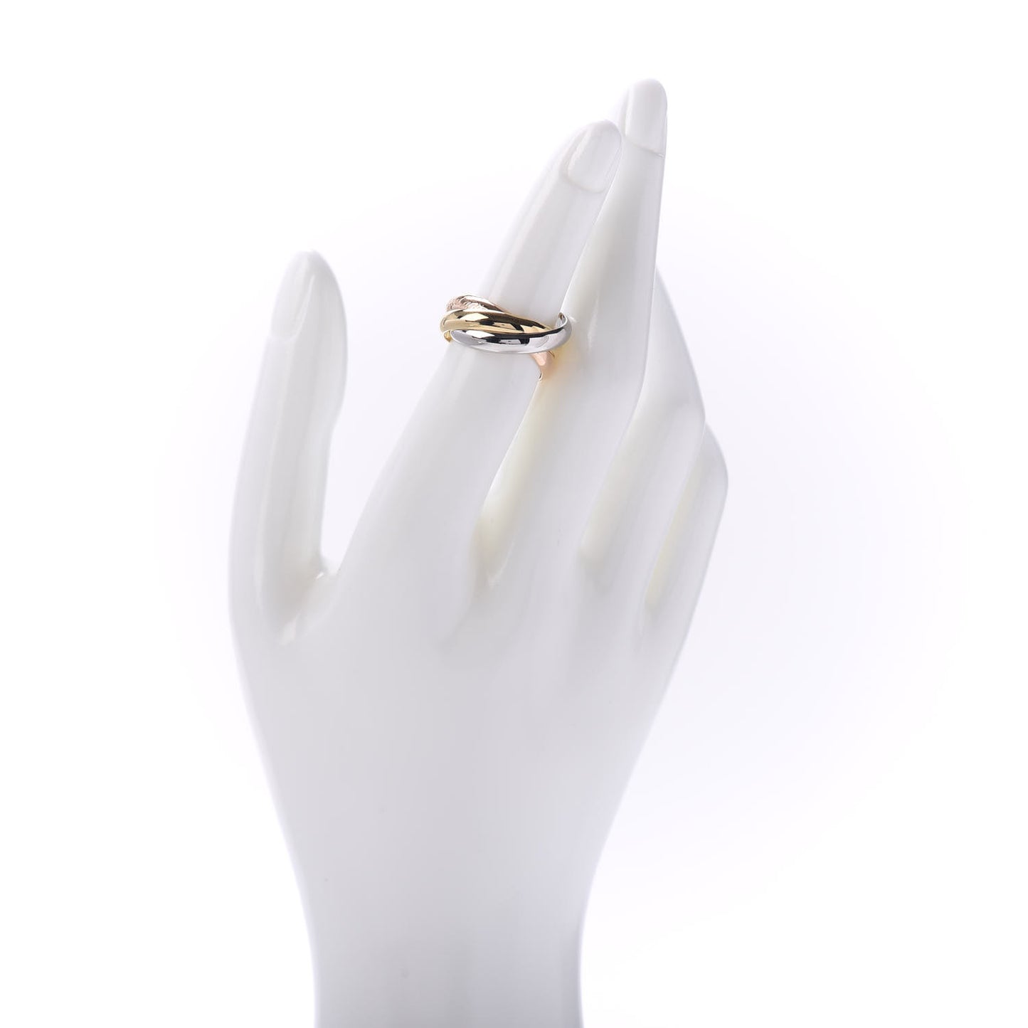 18K Pink Yellow White Gold Classic Les Must De Trinity Ring 53 6.25