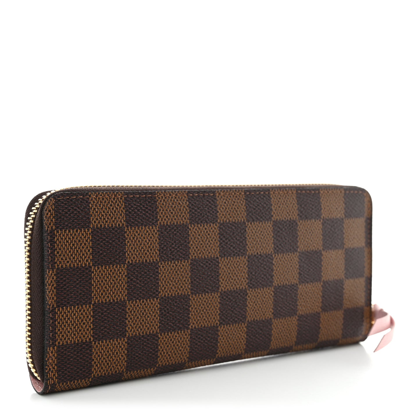 Damier Ebene Clemence Wallet Rose Ballerine