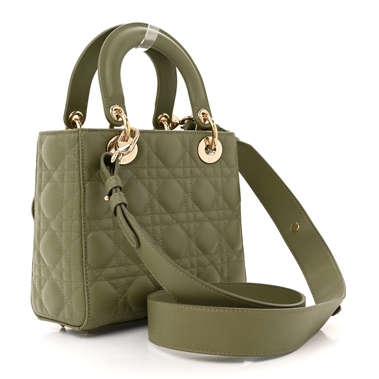 Lambskin Cannage Small My ABCDior Lady Dior Green