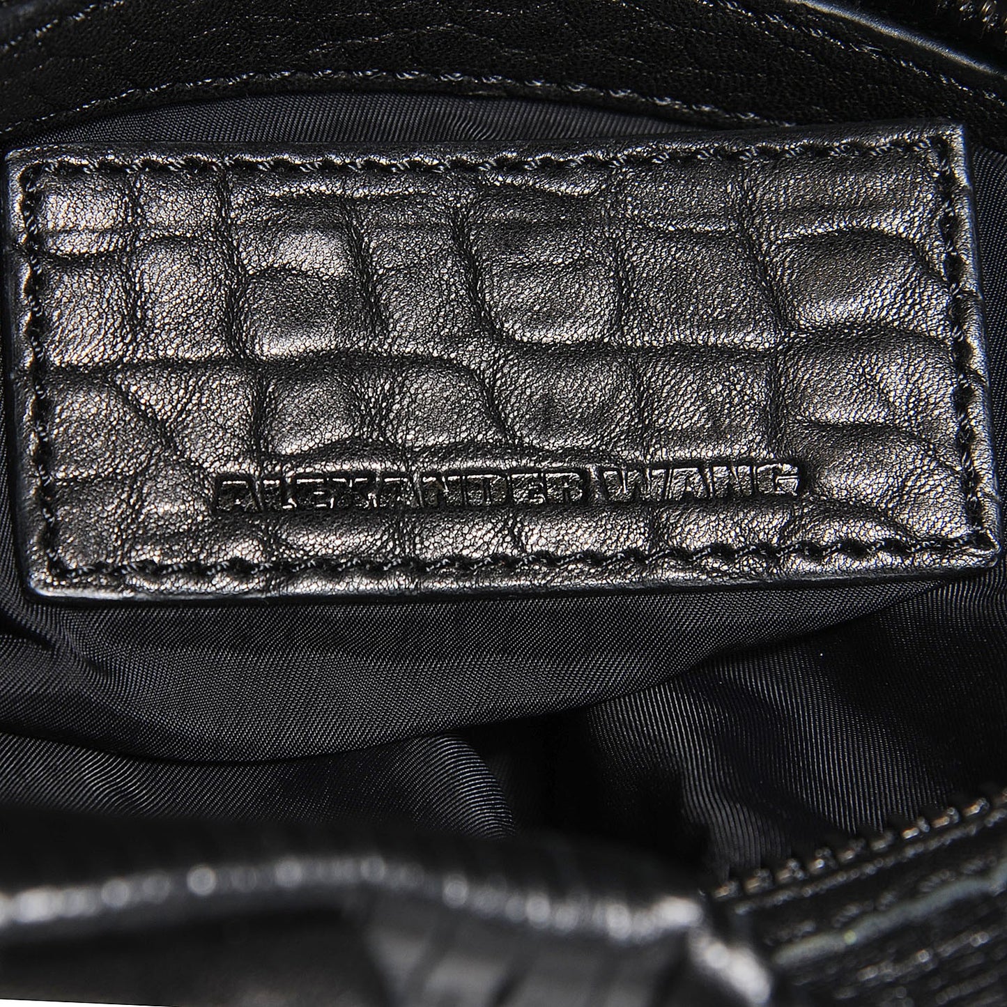 Leather Laser Cut Rocco Duffel Black Black Nickel Hardware