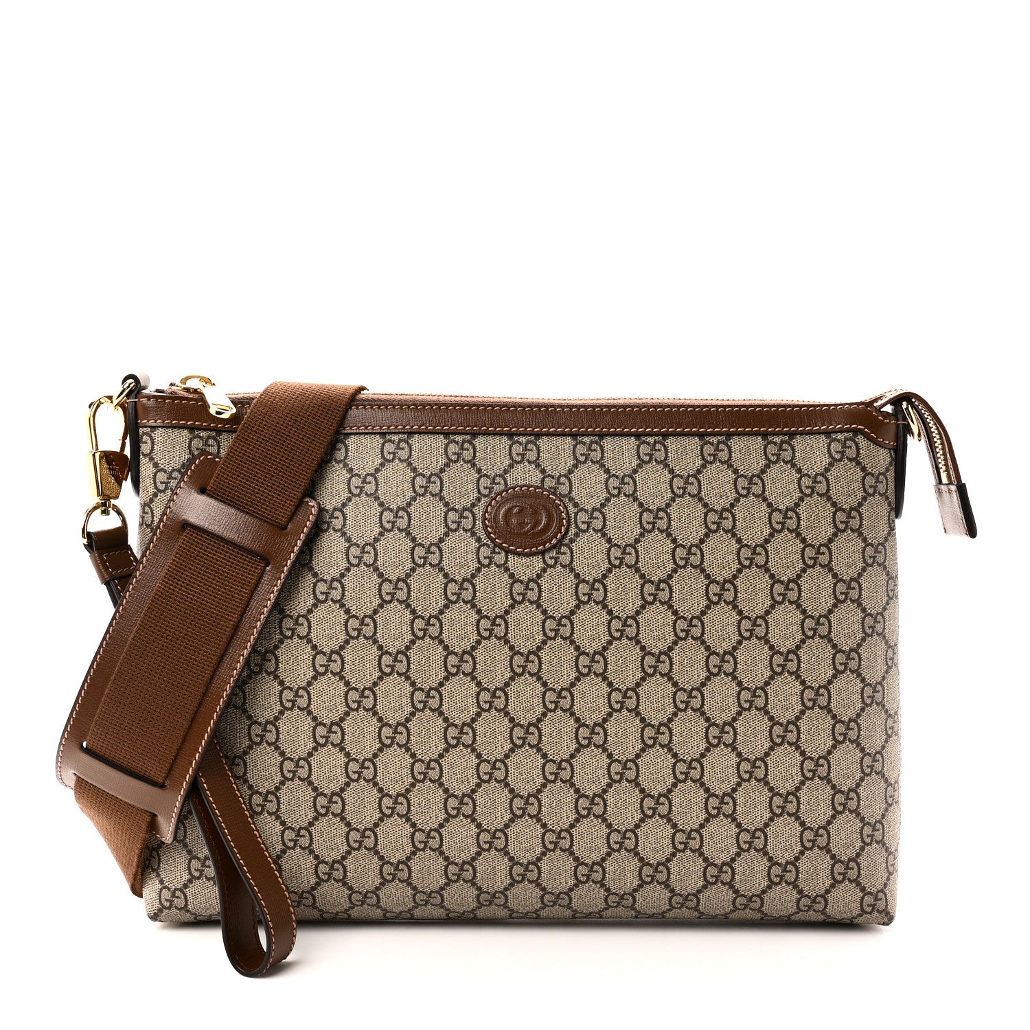 Gucci GG Supreme Monogram Azalea Calfskin Retro Interlocking G