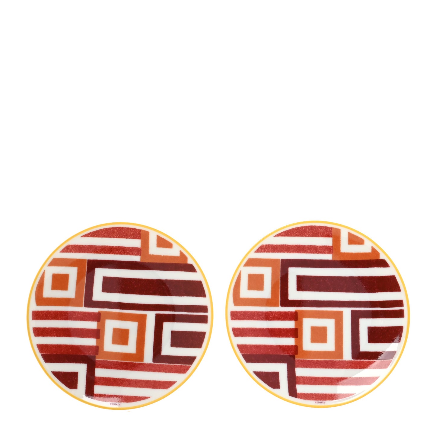 Porcelain Hippomobile Dessert Plate Set of 2