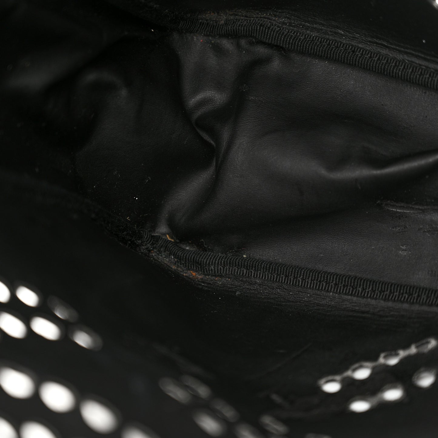 Patent Perforated CC Handle Bag Black