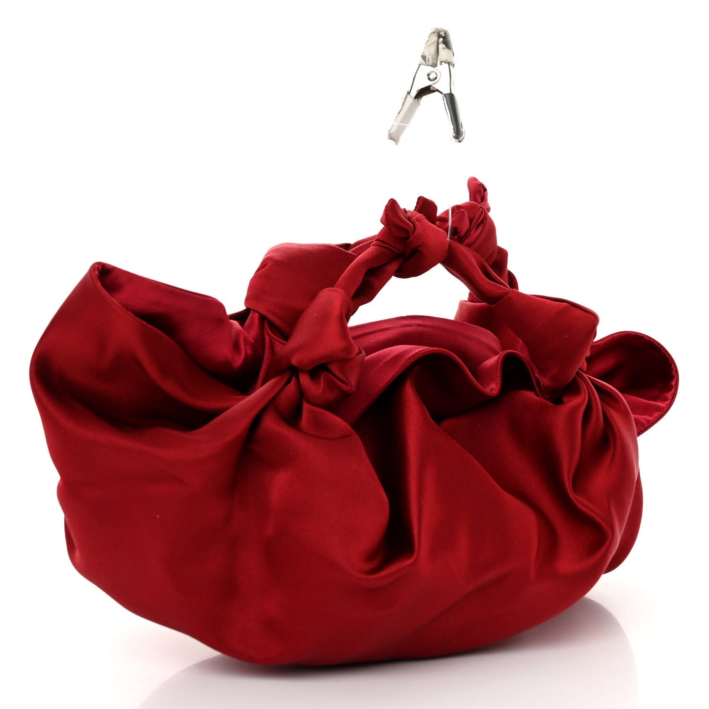 Satin The Ascot Bag Burgundy