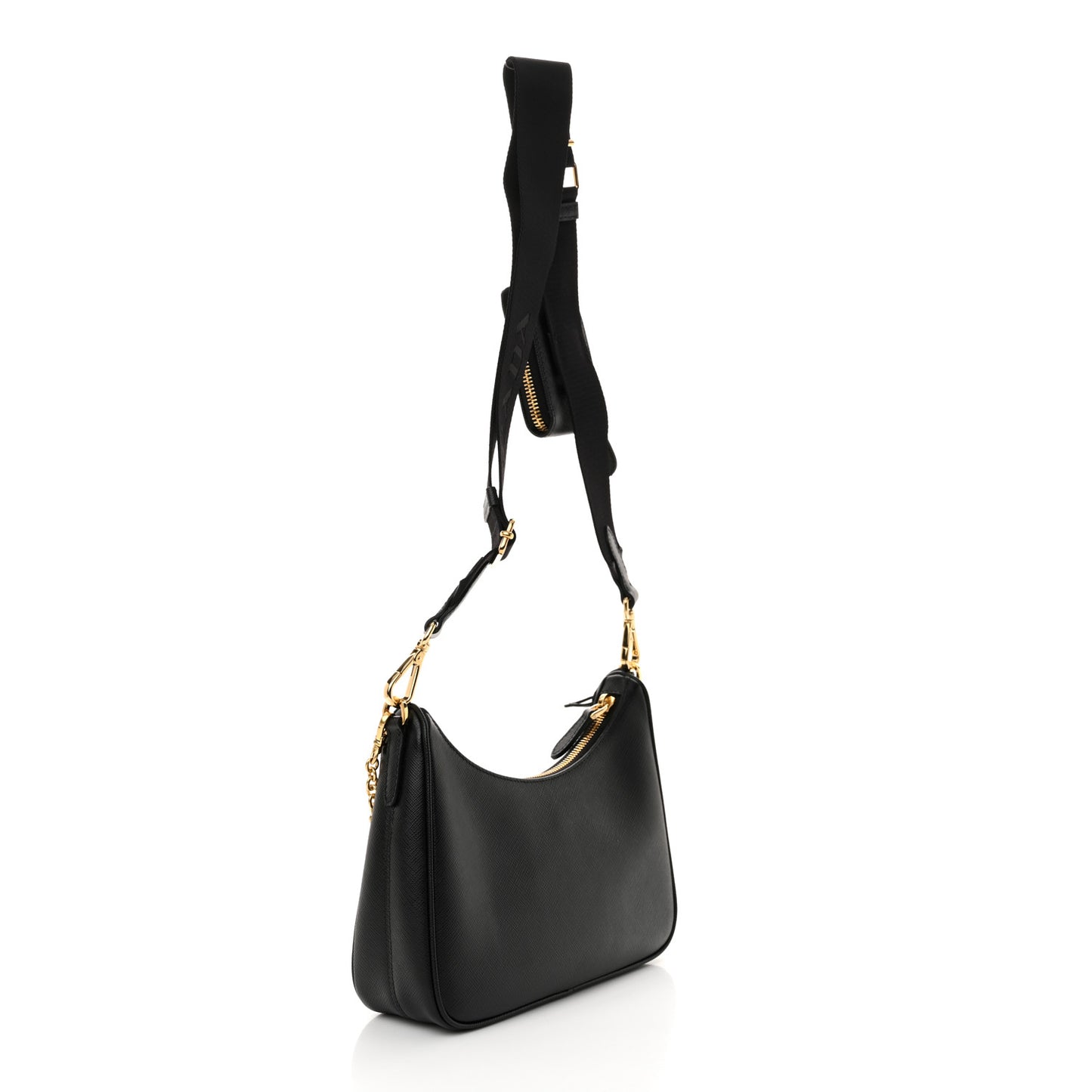 Saffiano Lux Re-Edition 2005 Shoulder Bag Black