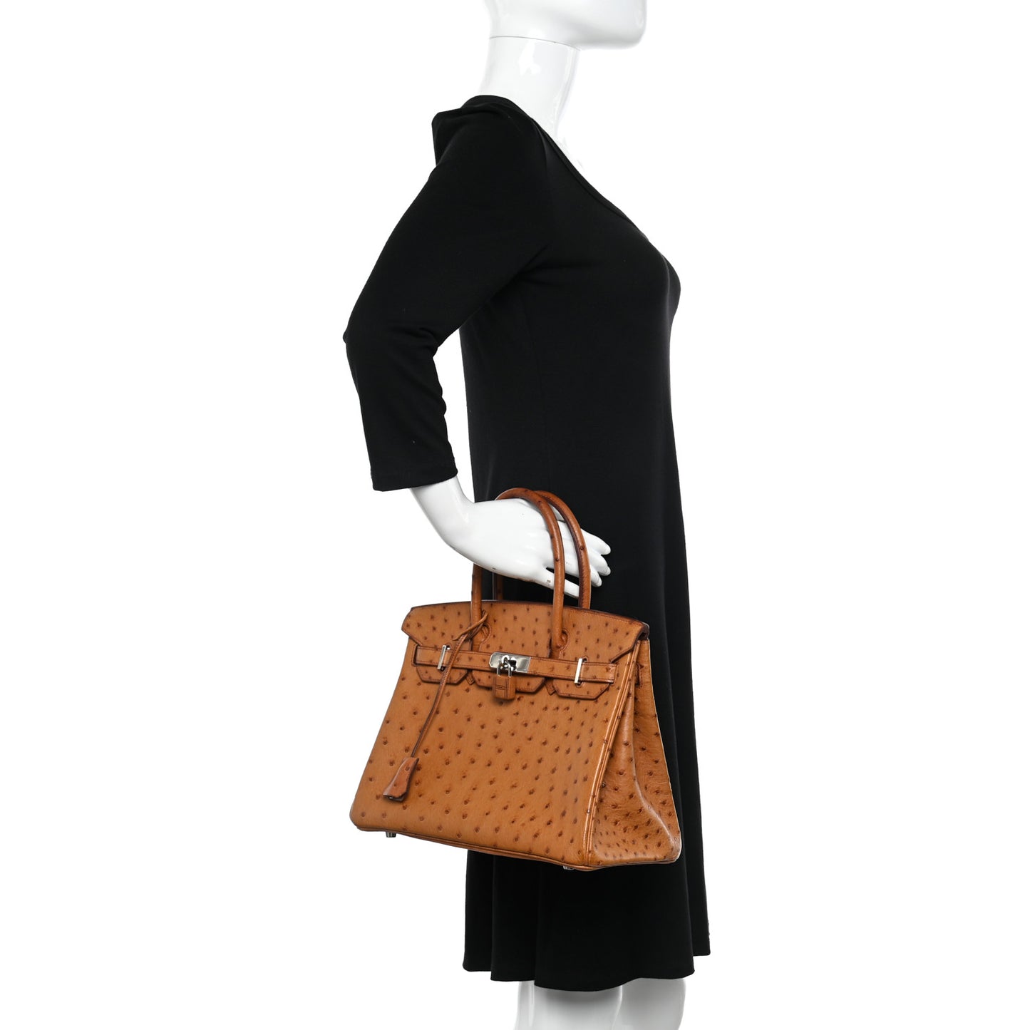 Ostrich Birkin 30 Gold