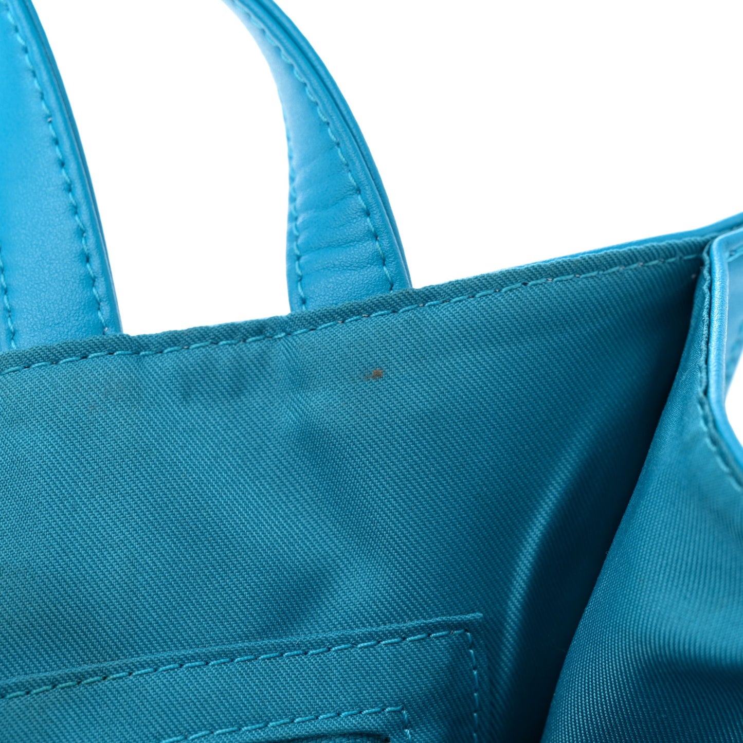 Vegan Leather Medium Shopping Bag Cyan
