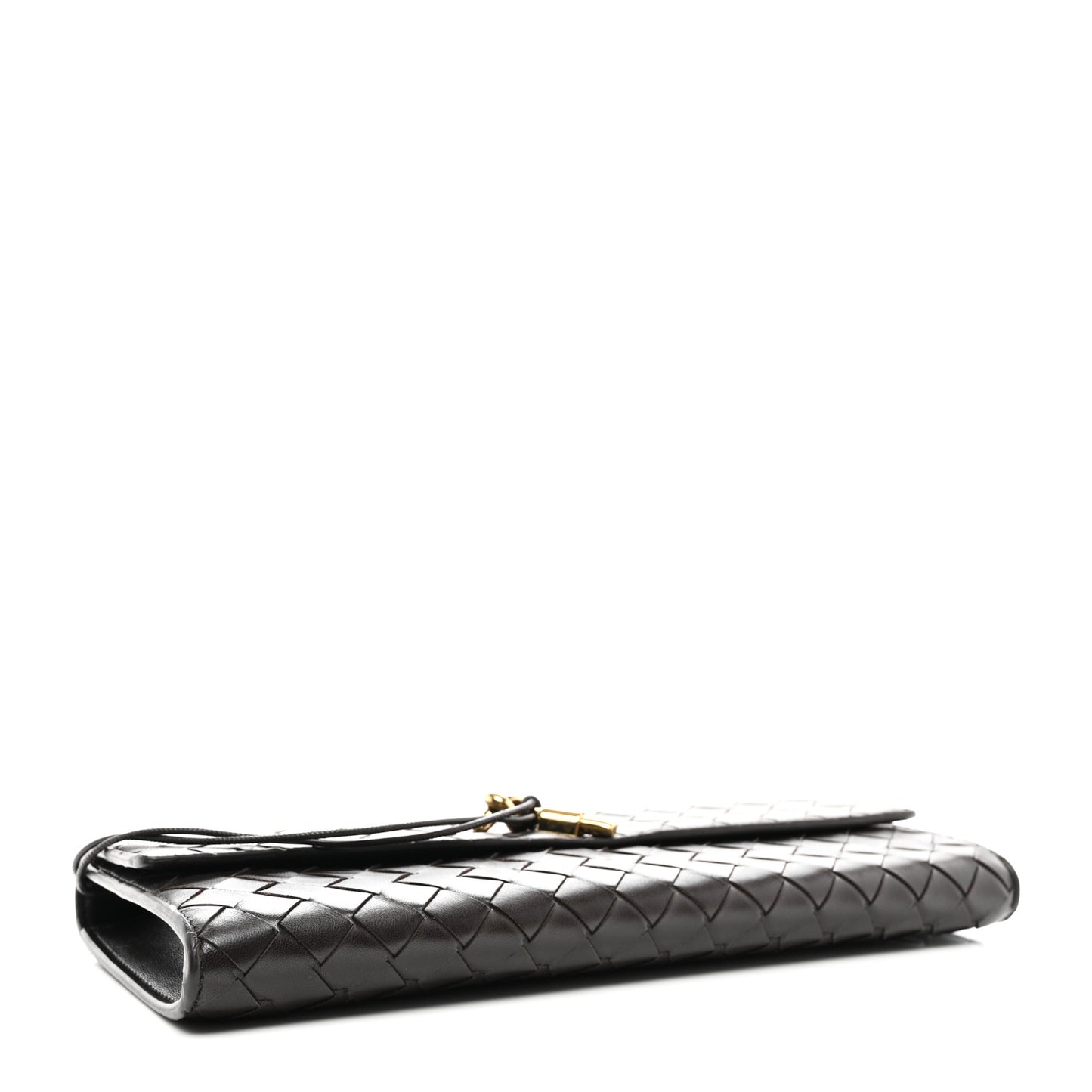 Nappa Intrecciato Long Andiamo Top Handle Clutch Fondant