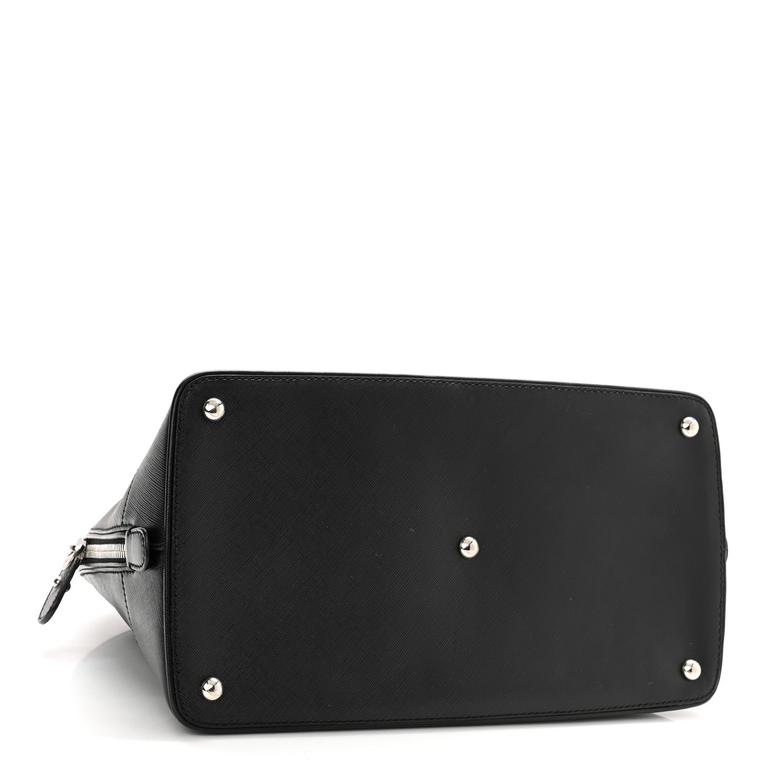 Salvatore Ferragamo Hammered Calfskin Darina Convertible Satchel Black 4 of 9