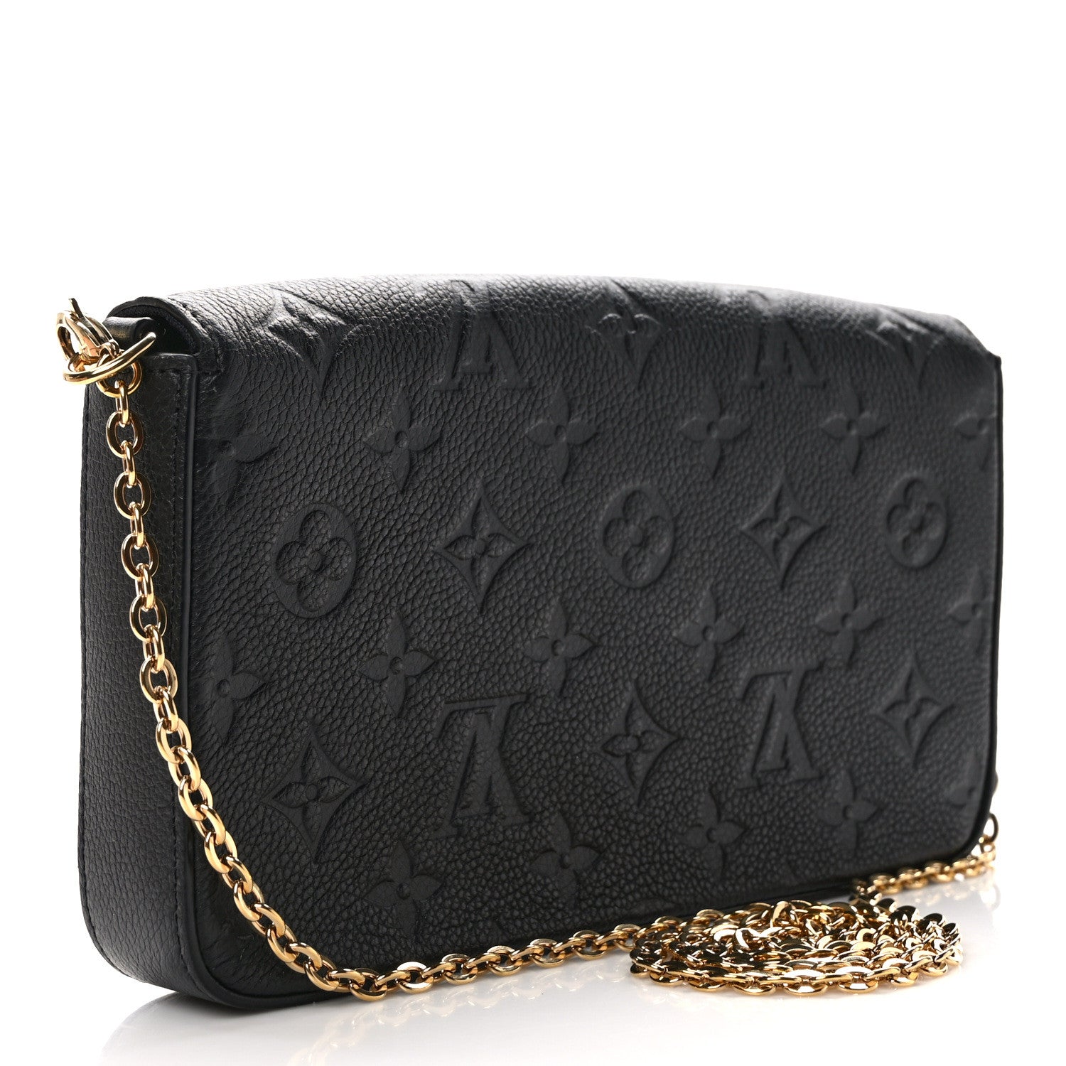 Louis Vuitton Empreinte Pochette Felicie Chain Wallet Black 3 of 8