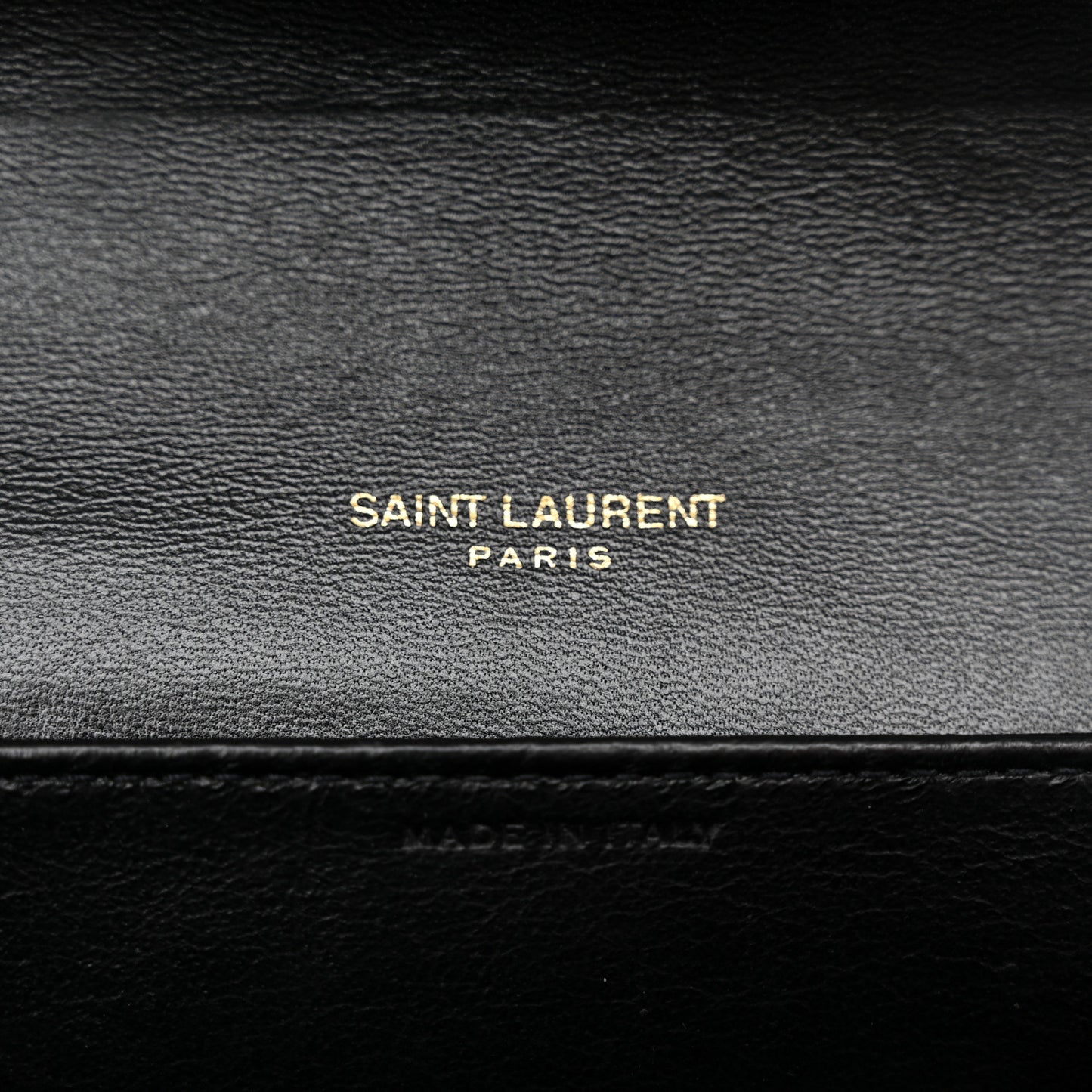 Calfskin Crocodile Embossed Monogram Uptown Chain Wallet Black