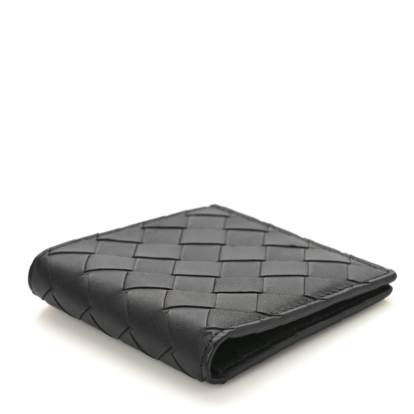 Nappa Intrecciato Medium Bi-Fold Wallet Black