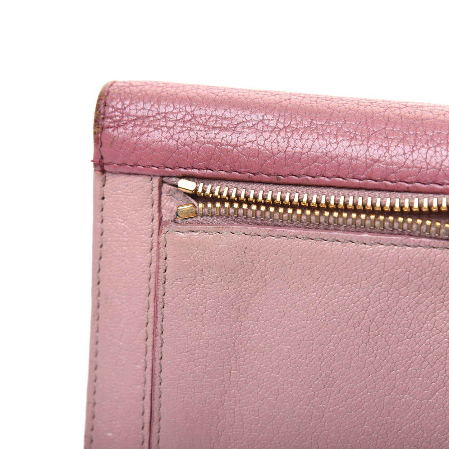 Goatskin Madras Bi-Color Continental Wallet Anticho Orchidea