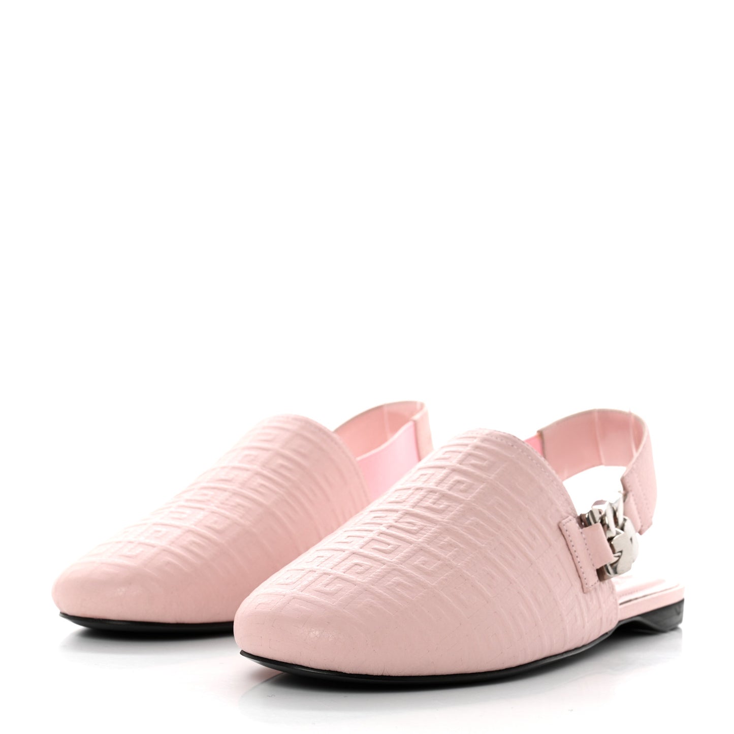 Calfskin G Chain Slingback Mules 37.5 Pink