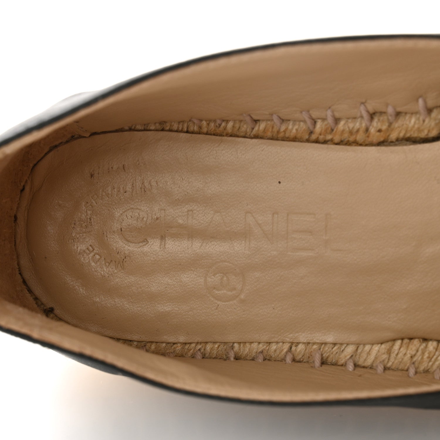 Chanel Lambskin CC Espadrilles 37 Black 6 of 9