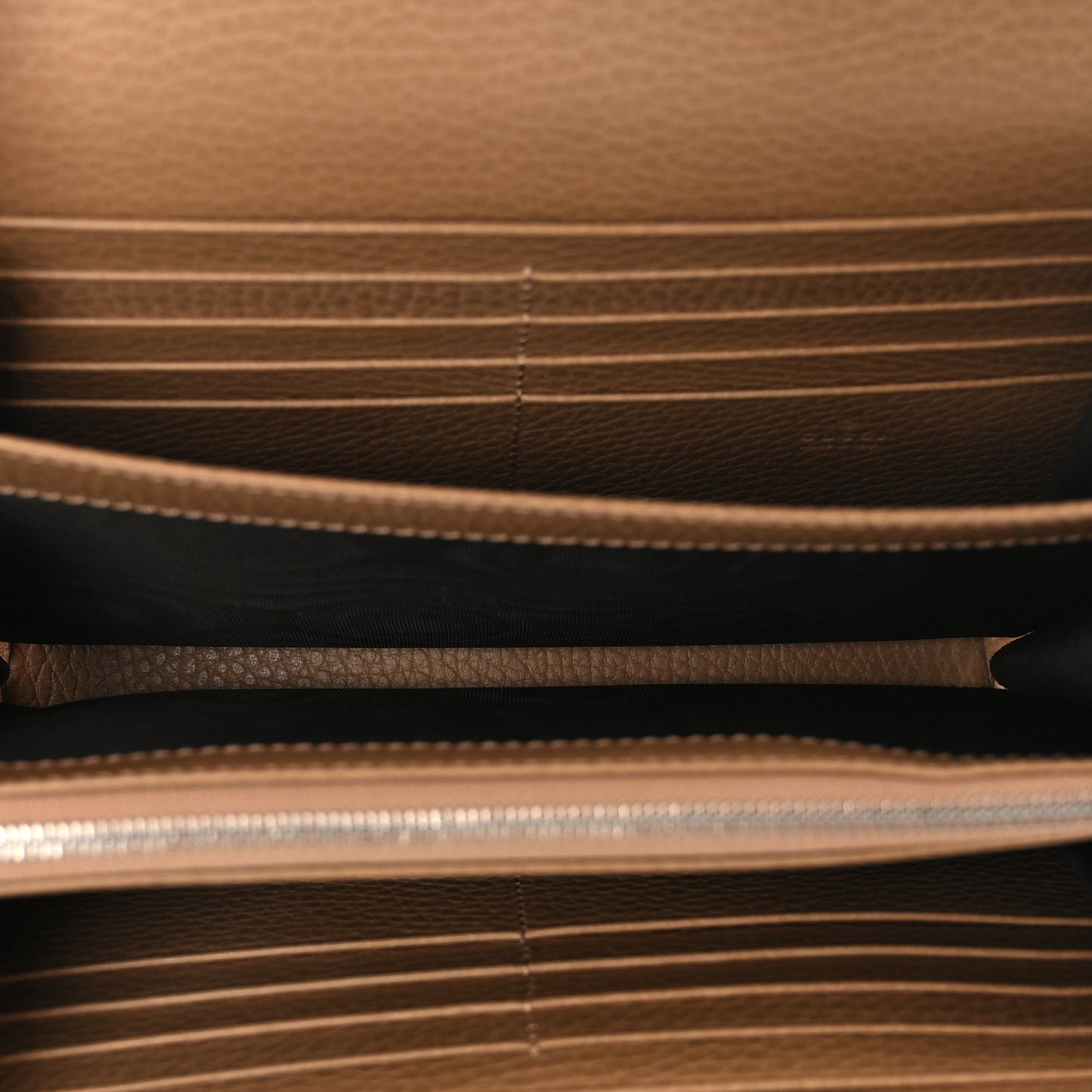 Dollar Calfskin Crystal Mini Dionysus Chain Wallet Natural Tan Black Diamond