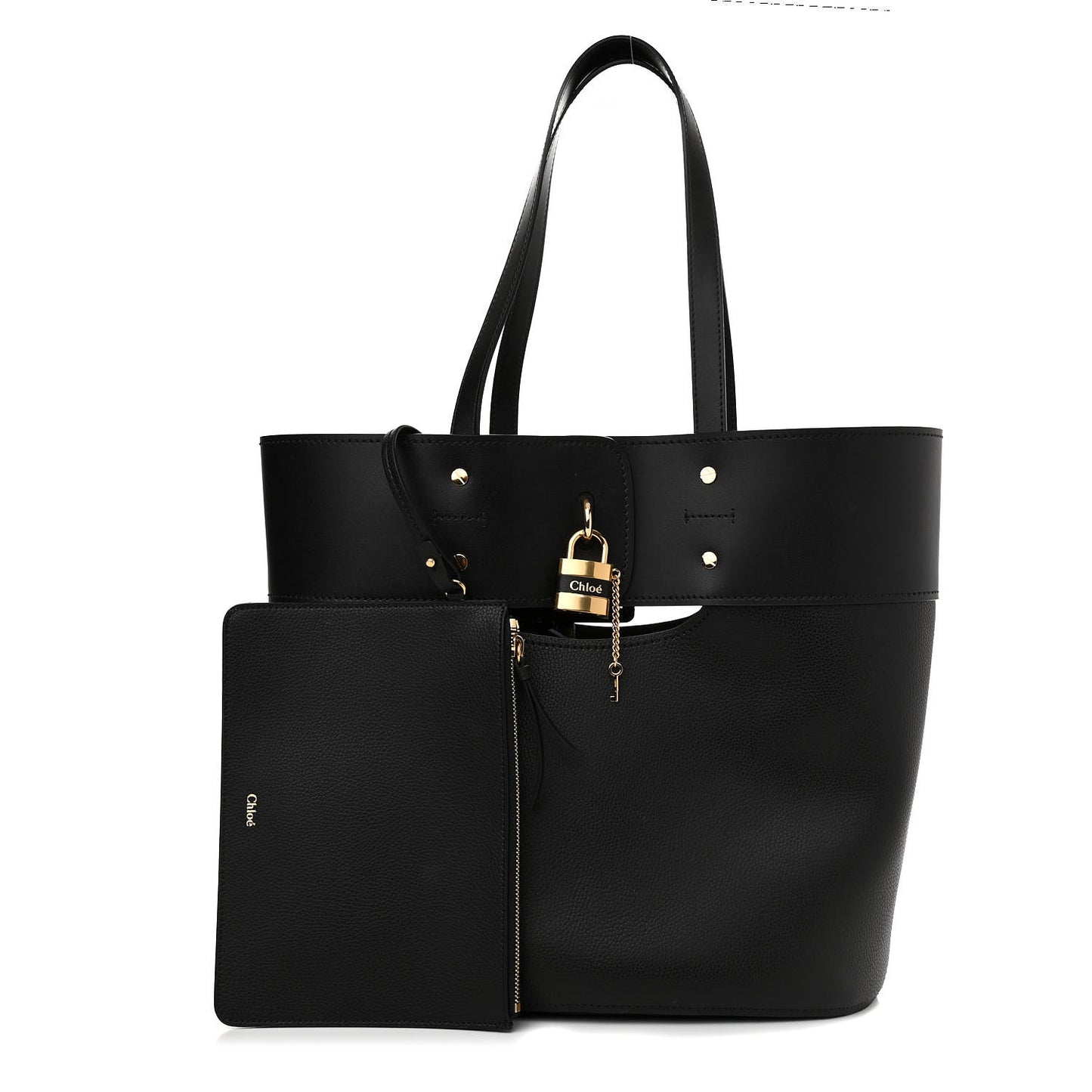 Smooth Grained Calfskin Medium Aby Tote Black