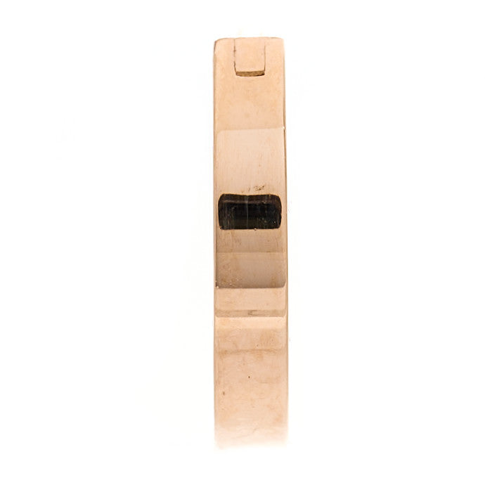 18K Pink Gold Single LOVE Hoop Earring