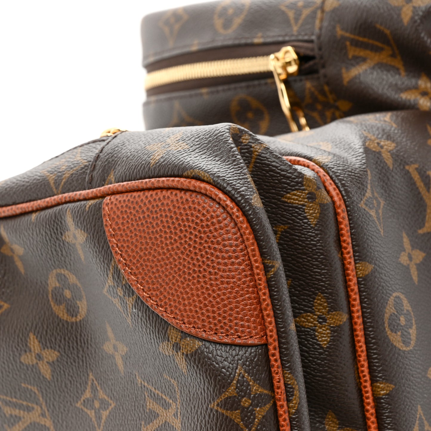 X NBA Monogram Grain Cowhide Ball Keepall Trio Pocket Bag