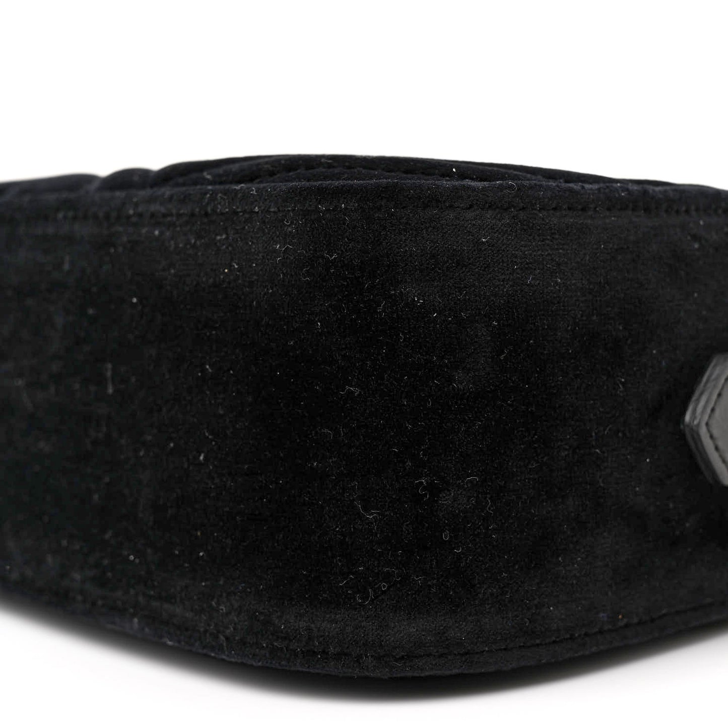 Velvet Matelasse Small GG Marmont Chain Shoulder Bag Black