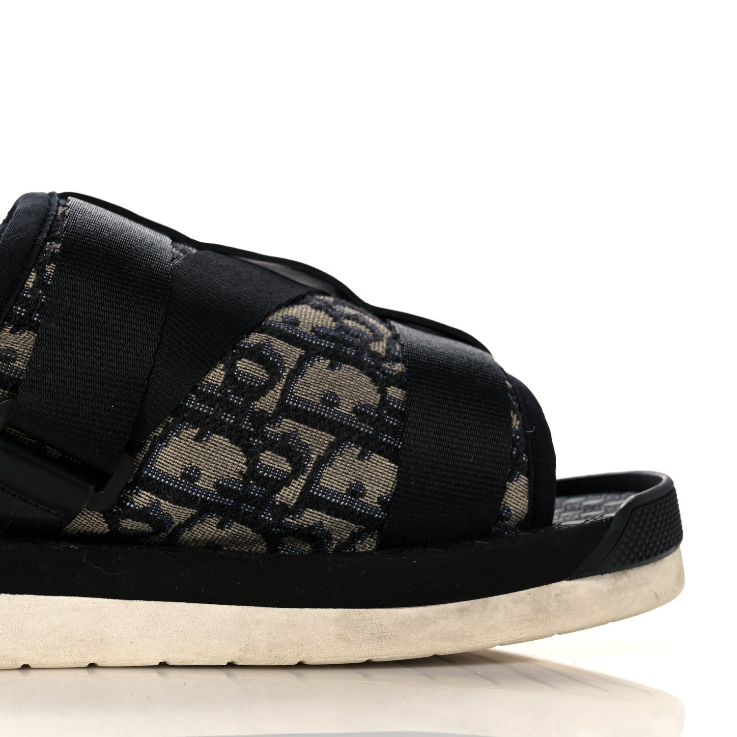 Christian Dior Oblique Jacquard Mens Alpha Sandals 39 Beige Black 13 of 14