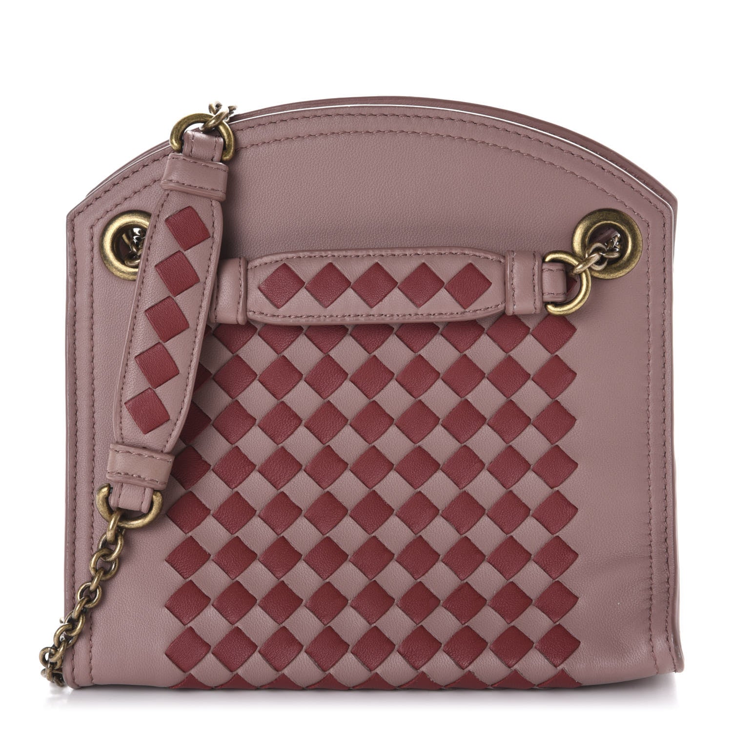 Bottega Veneta Nappa Intrecciato Chain Wallet Deco Rose Baccarra Rose 1 of 9